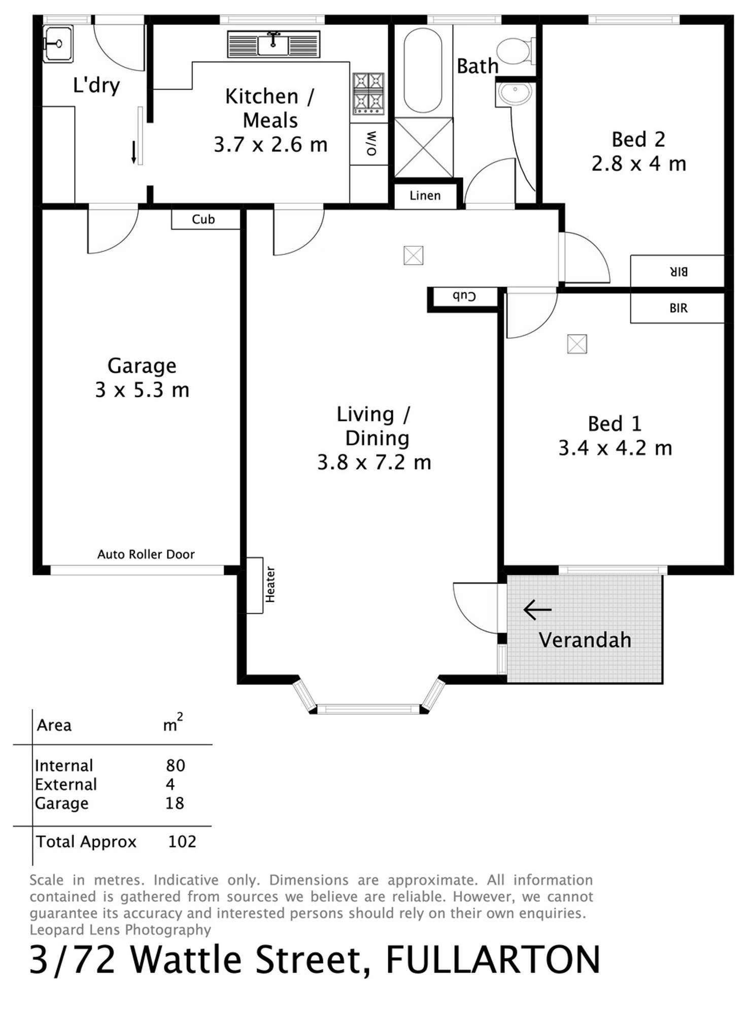 Floorplan of Homely unit listing, 3/72 Wattle St, Fullarton SA 5063