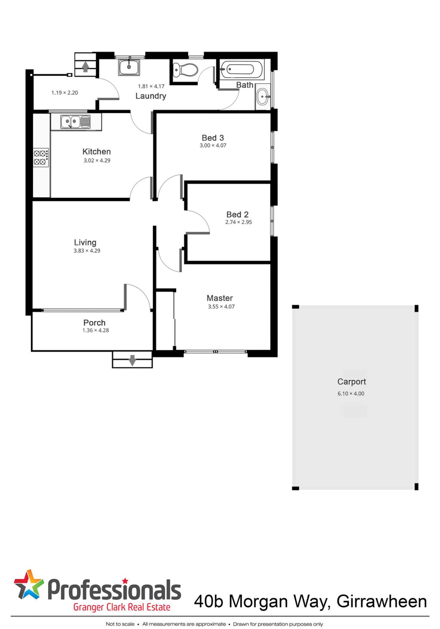 Floorplan of Homely house listing, 40B Morgan Way, Girrawheen WA 6064