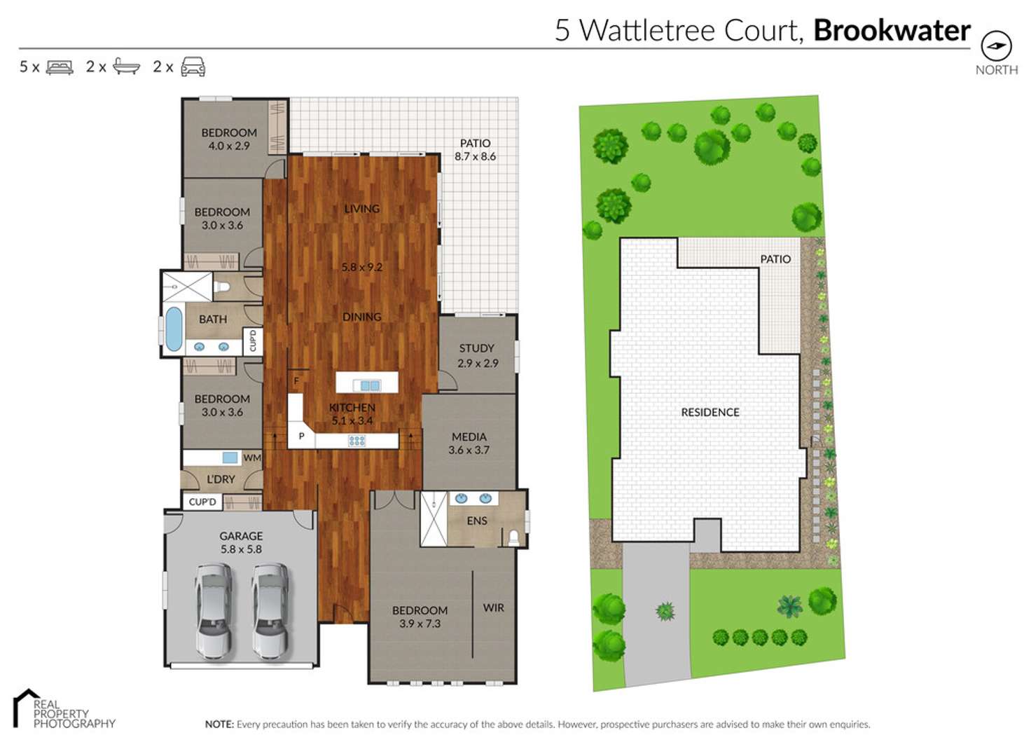 Floorplan of Homely house listing, 5 Wattletree Court, Brookwater QLD 4300