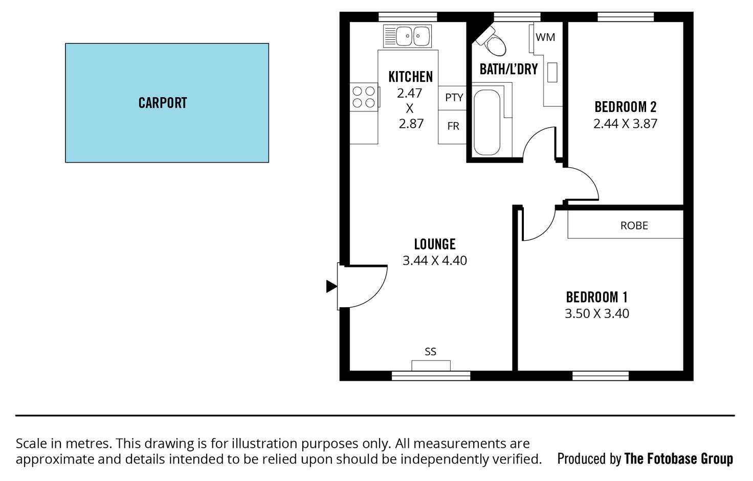 Floorplan of Homely unit listing, 2/35 Curzon Street, Camden Park SA 5038