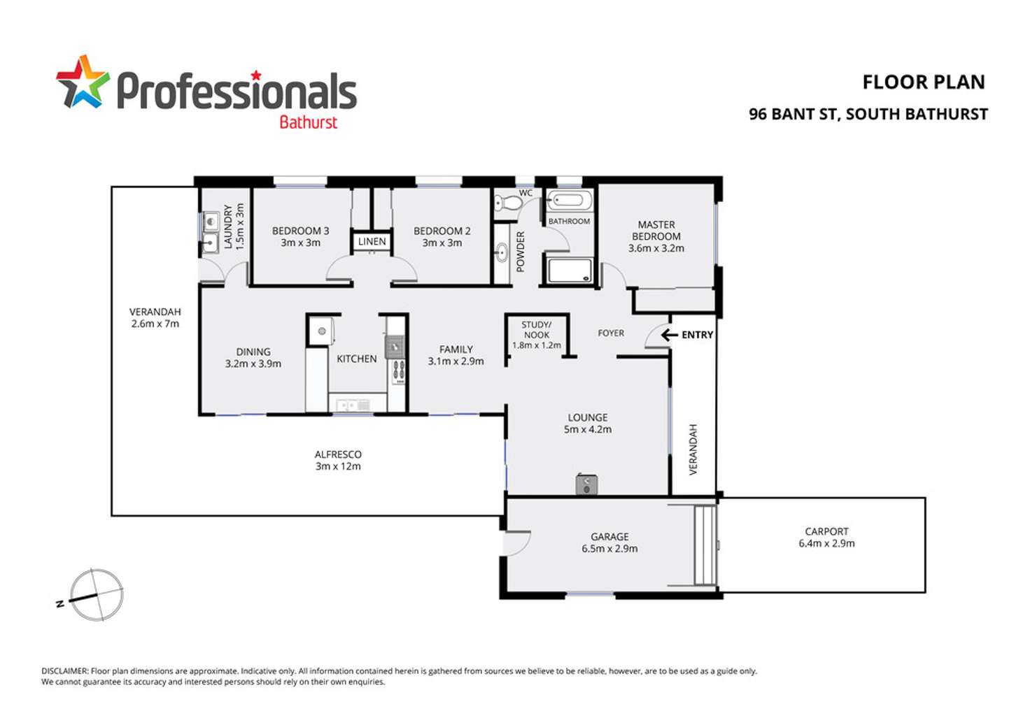 Floorplan of Homely house listing, 96 Bant Street, South Bathurst NSW 2795