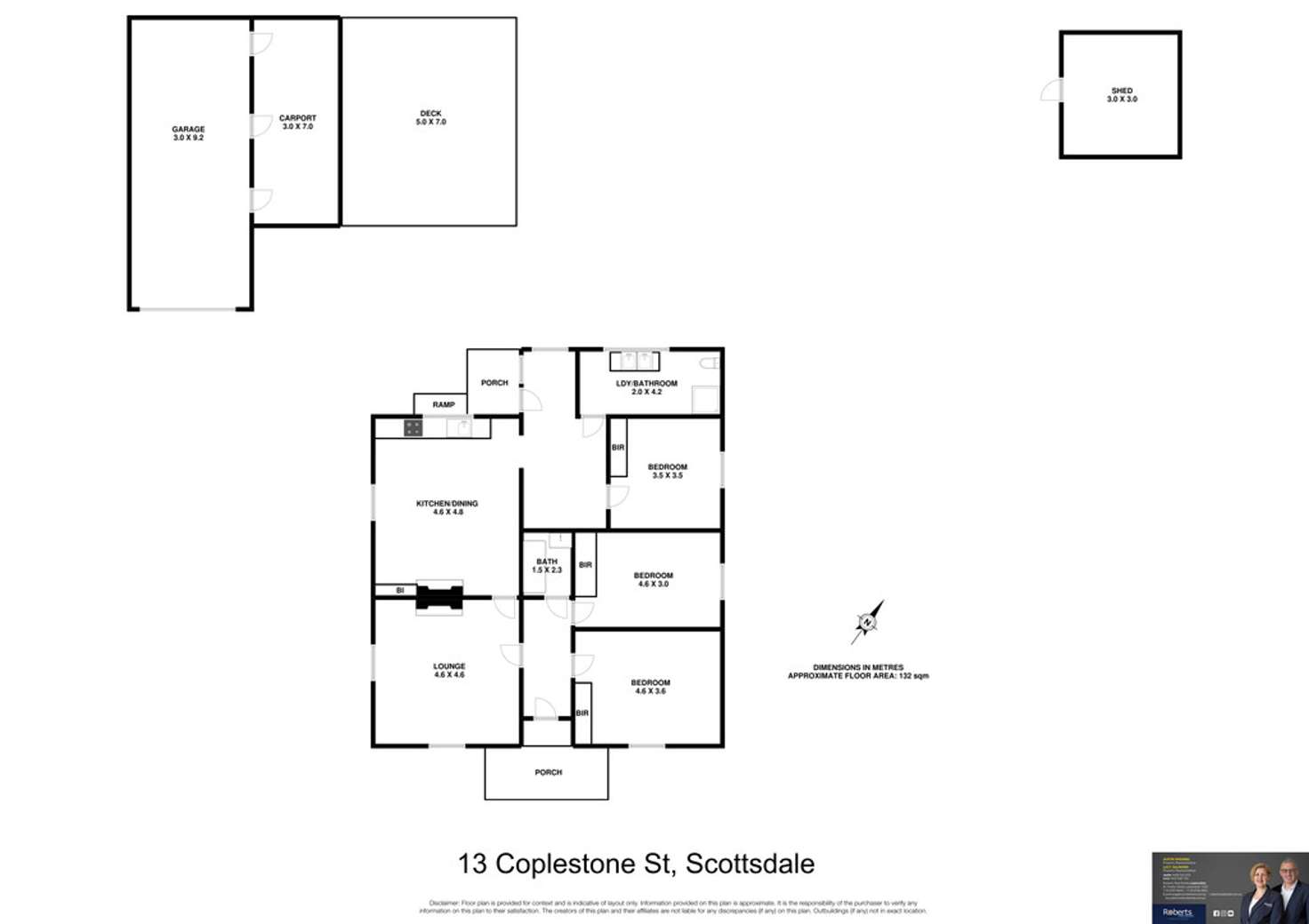 Floorplan of Homely house listing, 13 Coplestone Street, Scottsdale TAS 7260