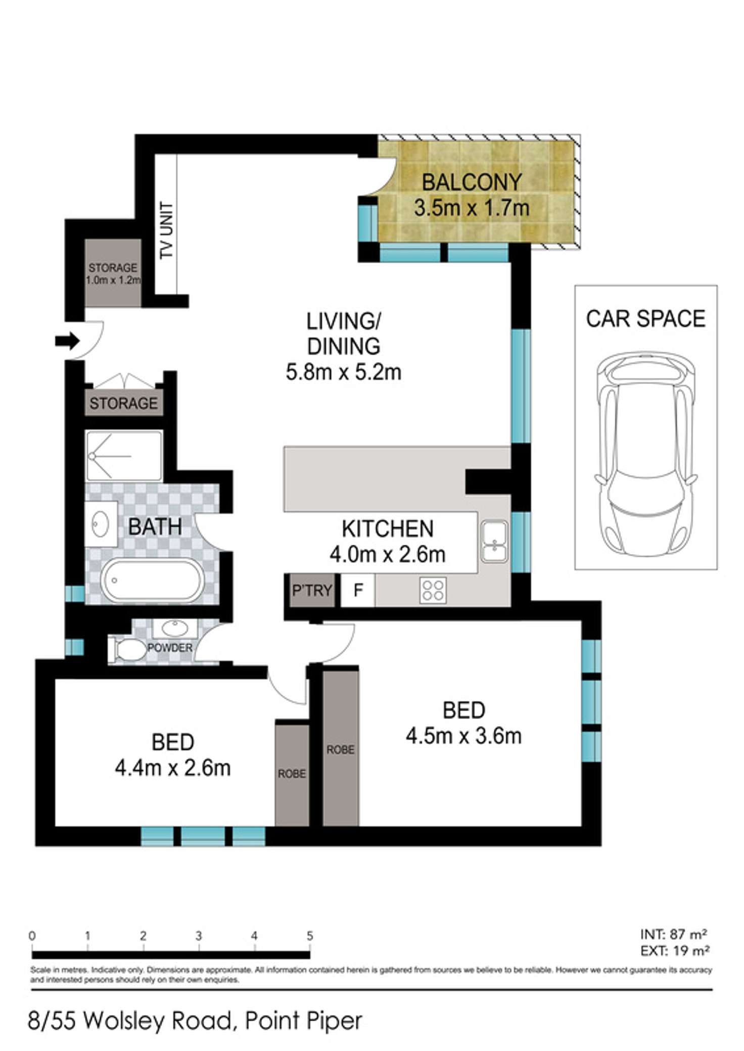 Floorplan of Homely apartment listing, 8/55-57 Wolseley Road, Point Piper NSW 2027