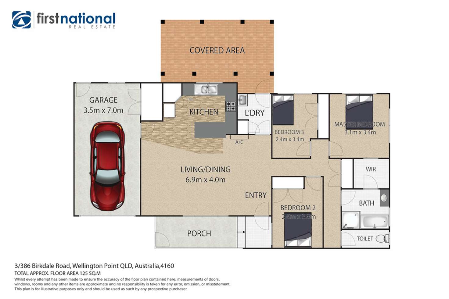 Floorplan of Homely unit listing, 3/386 Birkdale Road, Wellington Point QLD 4160