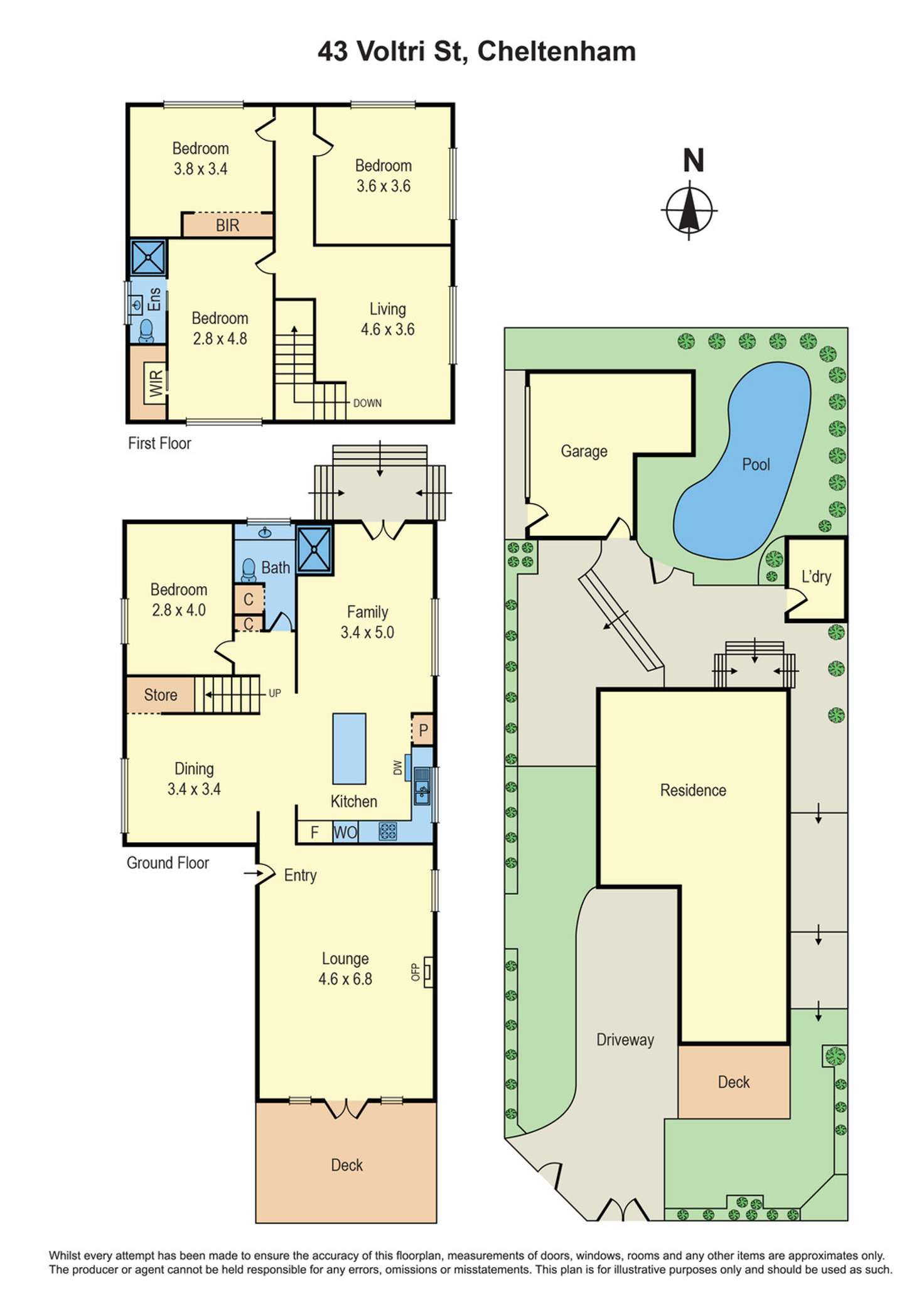 Floorplan of Homely house listing, 43 Voltri Street, Cheltenham VIC 3192