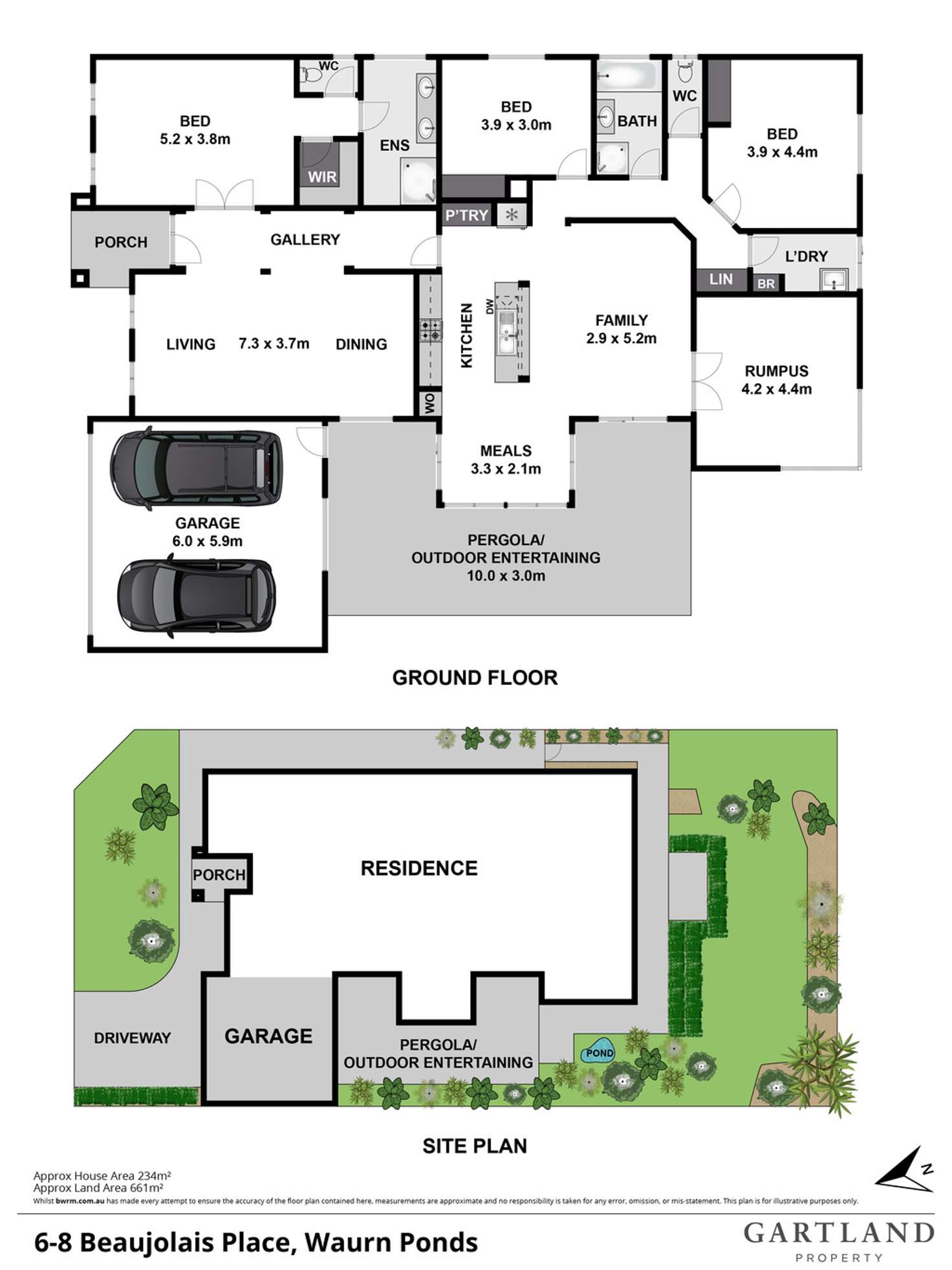 Floorplan of Homely house listing, 6-8 Beaujolais Place, Waurn Ponds VIC 3216