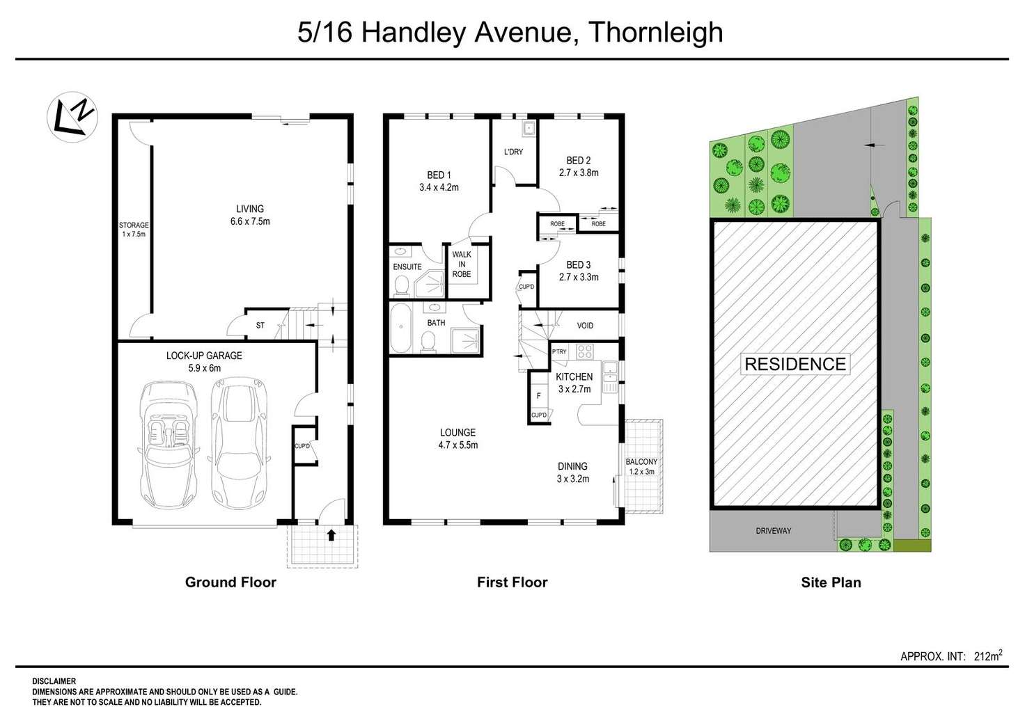 Floorplan of Homely townhouse listing, 5/16 Handley Avenue, Thornleigh NSW 2120