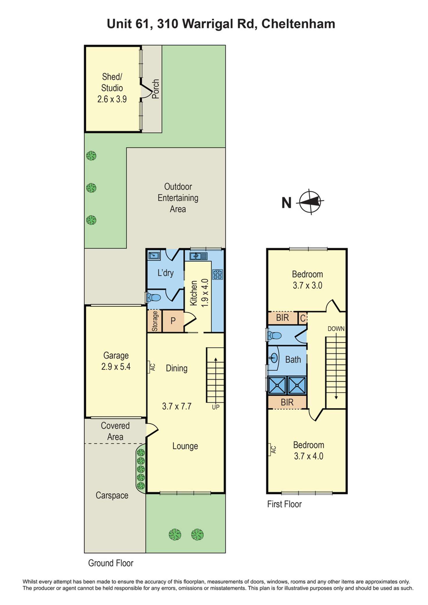 Floorplan of Homely unit listing, 61/310 Warrigal Road, Cheltenham VIC 3192