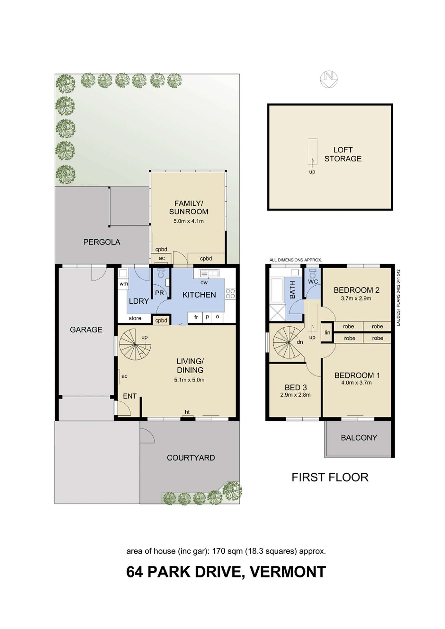 Floorplan of Homely townhouse listing, 64 Park Drive, Vermont VIC 3133