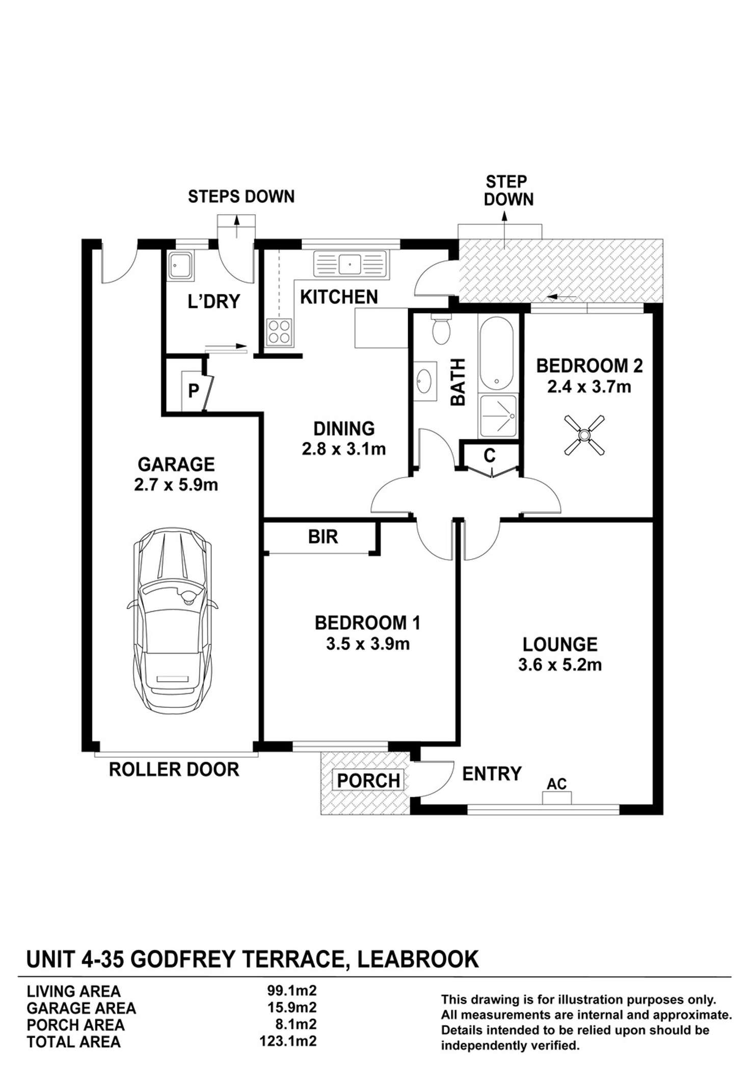 Floorplan of Homely unit listing, 4/35 Godfrey Terrace, Leabrook SA 5068