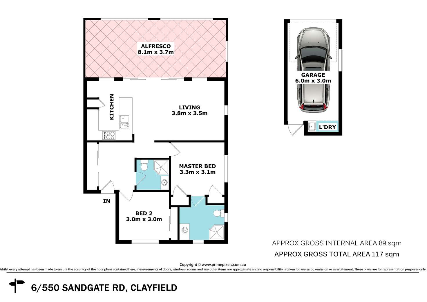 Floorplan of Homely unit listing, 6/550 Sandgate Road, Clayfield QLD 4011