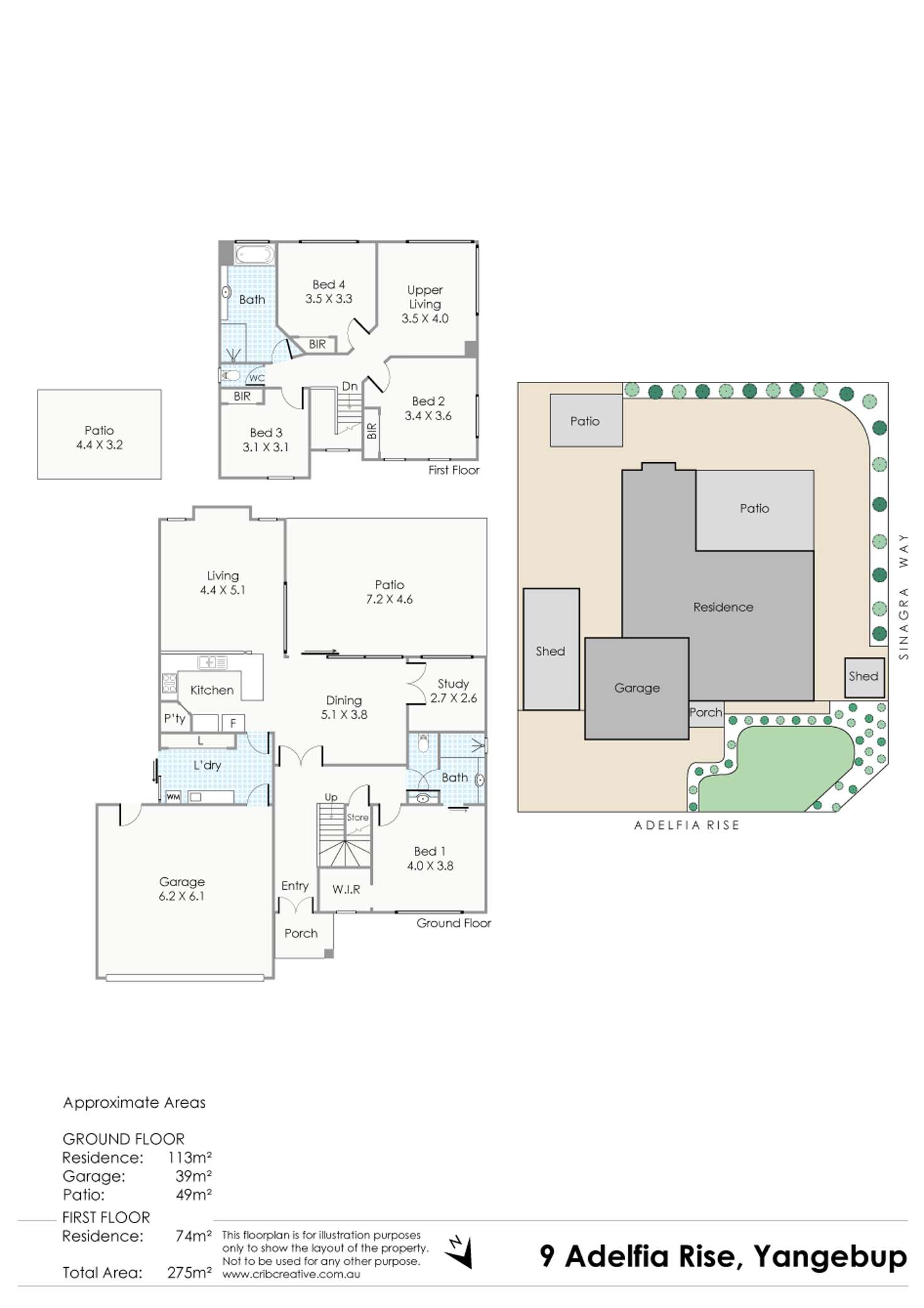 Floorplan of Homely house listing, 9 Adelfia Rise, Yangebup WA 6164