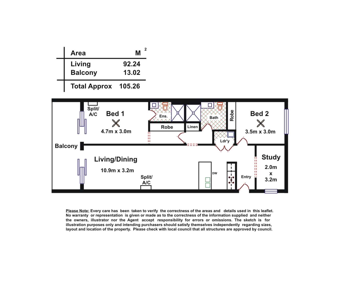 Floorplan of Homely apartment listing, 302/42-48 Garden Terrace, Mawson Lakes SA 5095