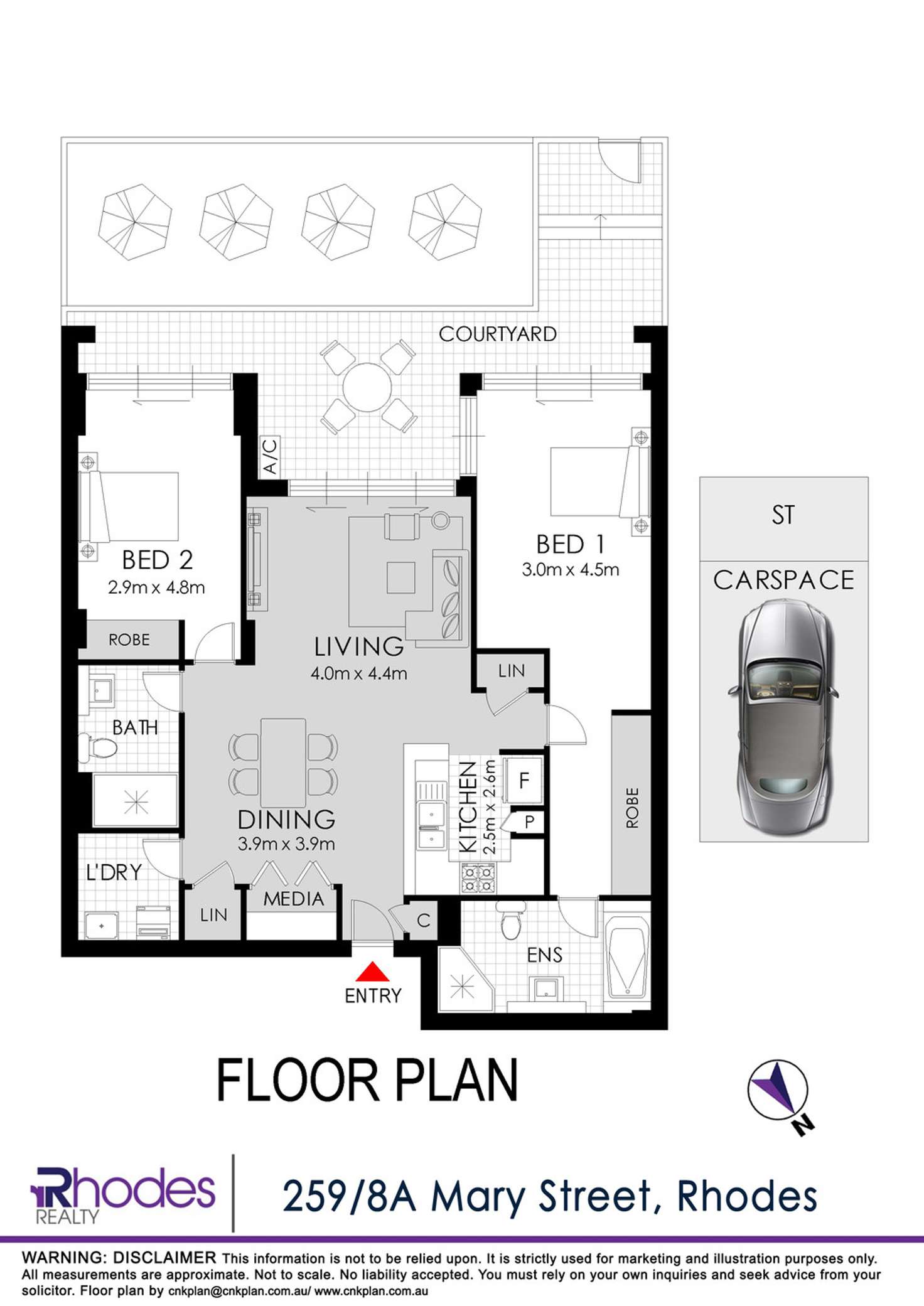 Floorplan of Homely apartment listing, 259/8A Mary St, Rhodes NSW 2138