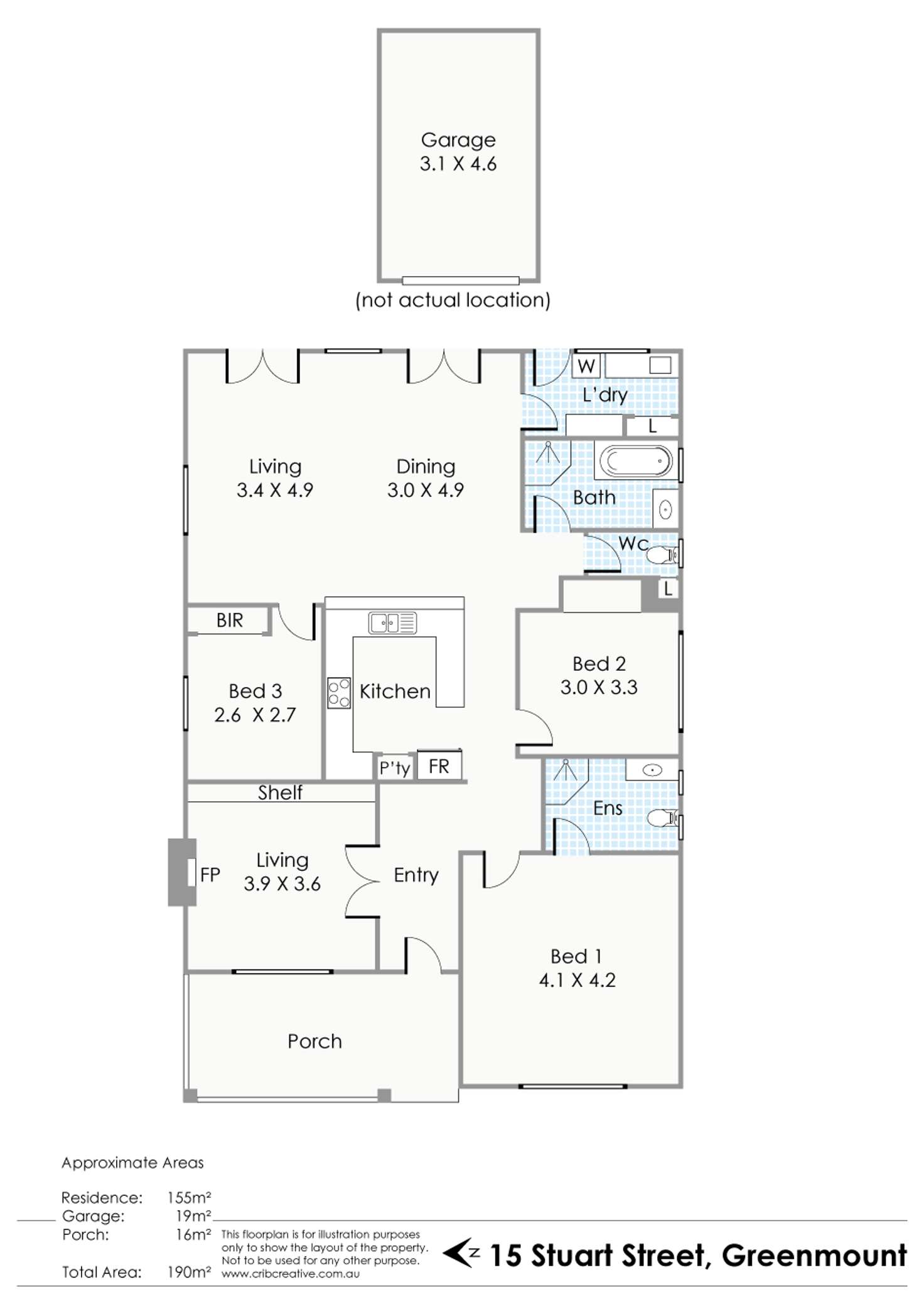Floorplan of Homely house listing, 15 Stuart Street, Greenmount WA 6056