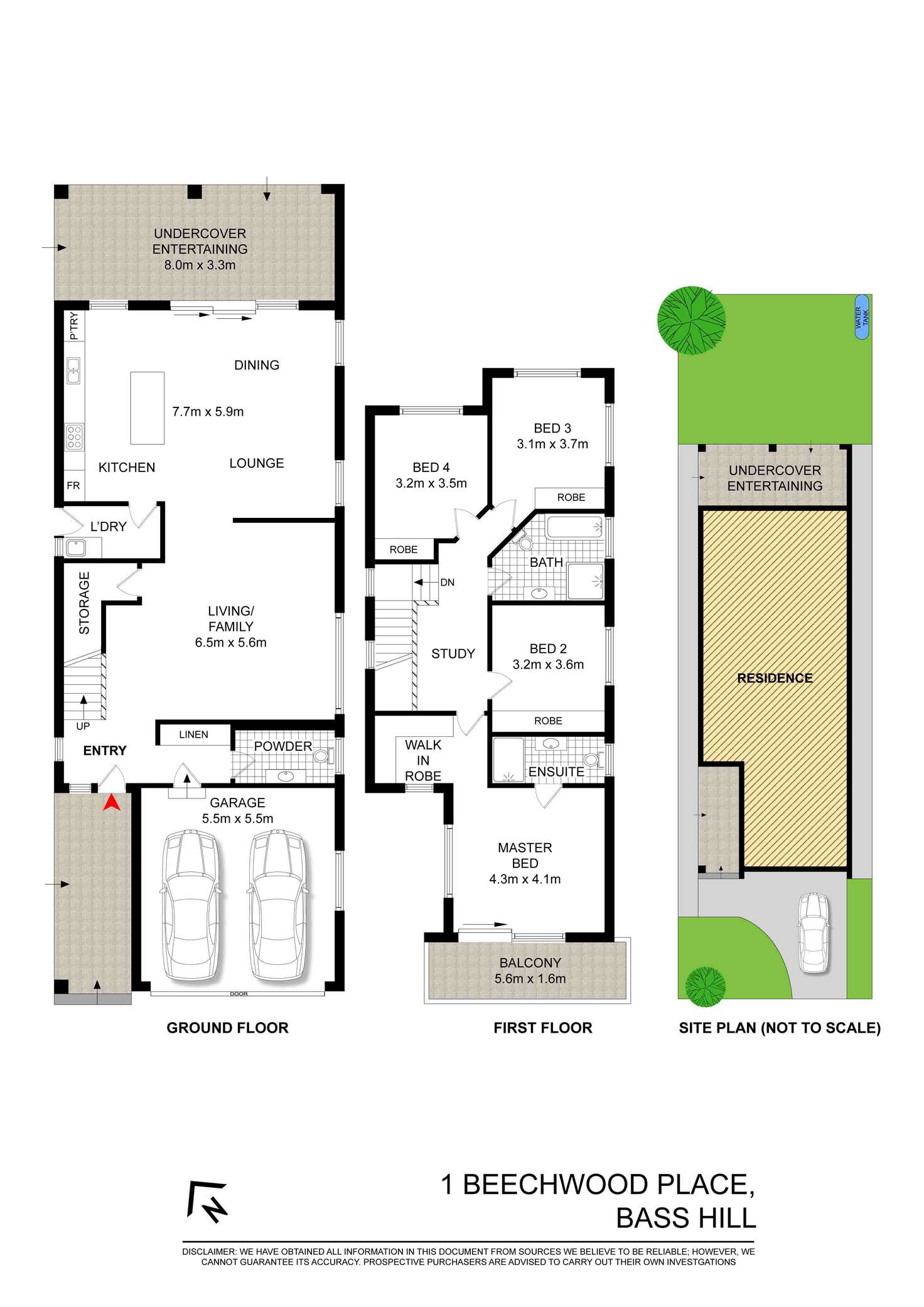 Floorplan of Homely house listing, 1 BEECHWOOD PLACE, Bass Hill NSW 2197
