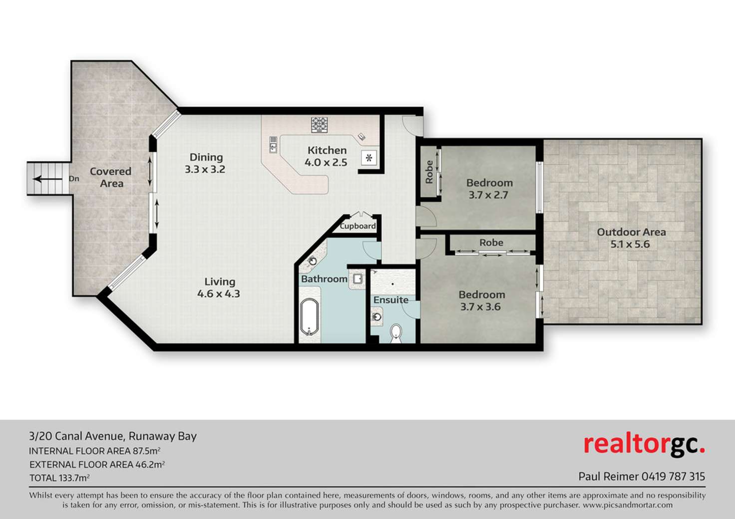 Floorplan of Homely unit listing, 3/20 CANAL AVENUE, Runaway Bay QLD 4216