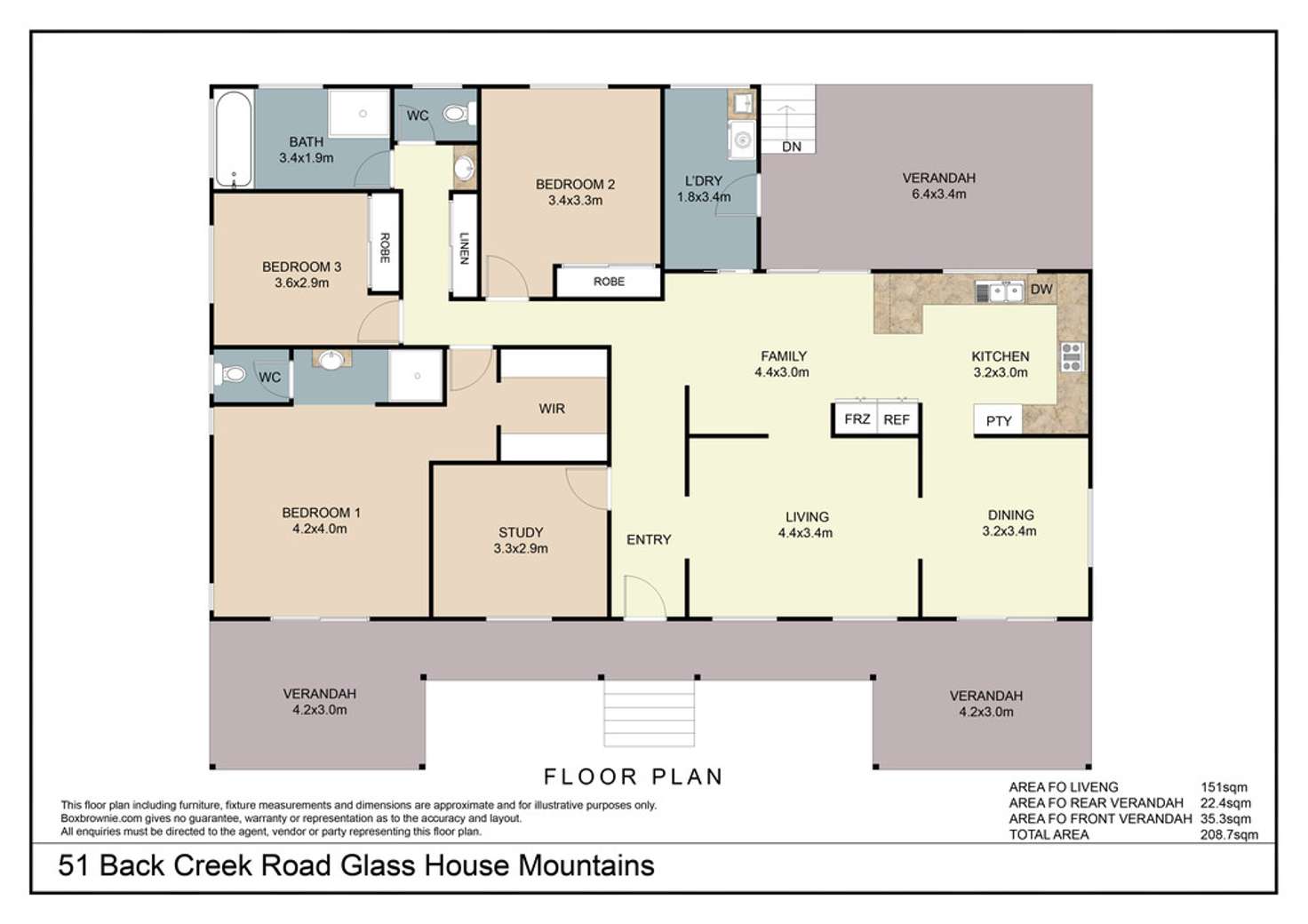 Floorplan of Homely house listing, 51 Back Creek Road, Glass House Mountains QLD 4518