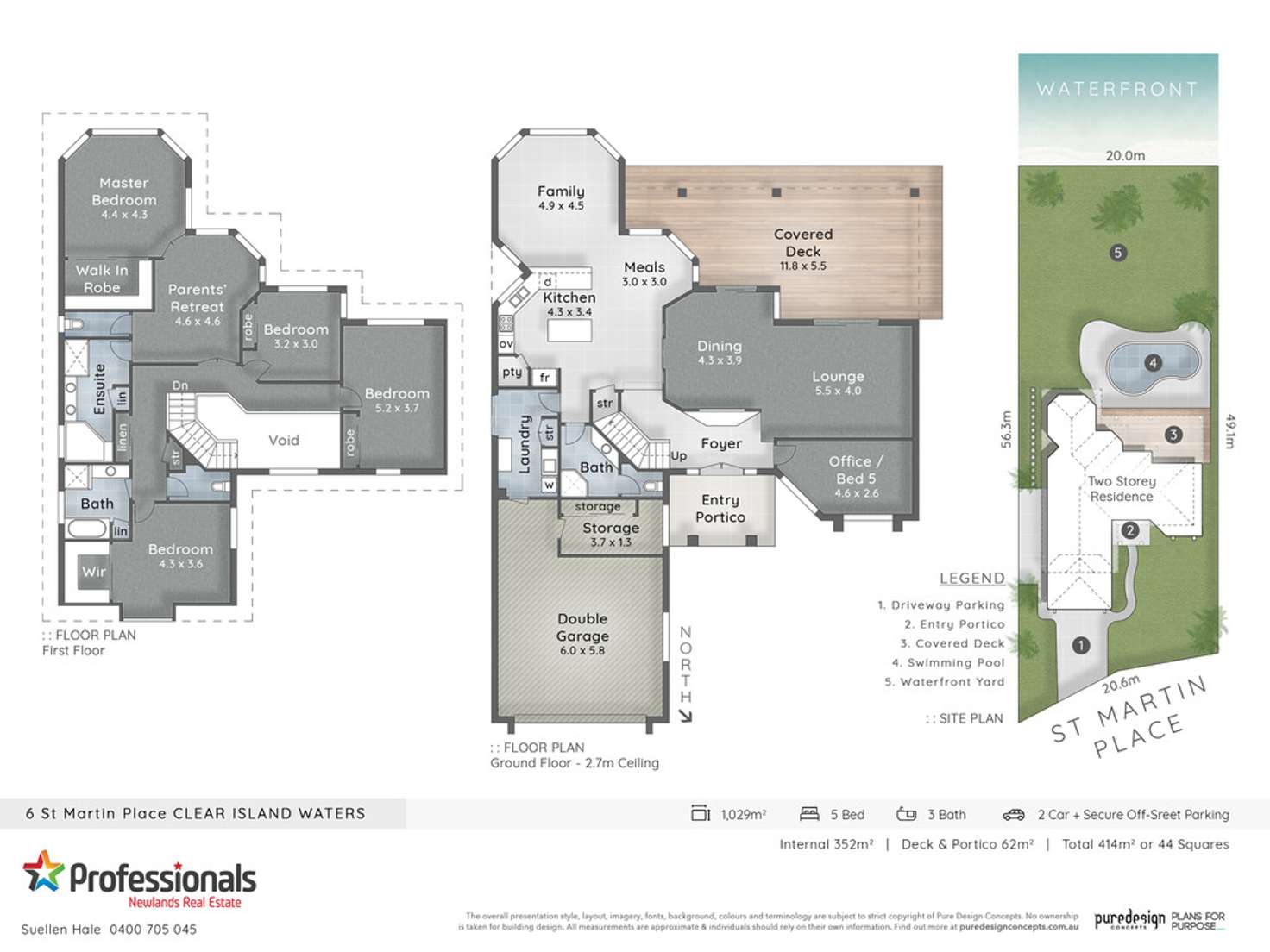 Floorplan of Homely house listing, 6 St Martin Place, Clear Island Waters QLD 4226
