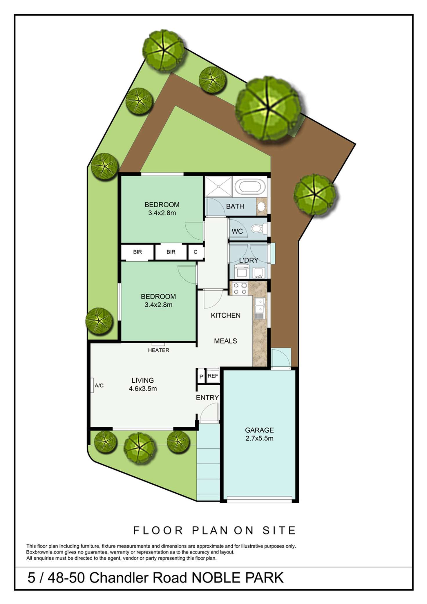 Floorplan of Homely unit listing, 5/48-50 Chandler Road, Noble Park VIC 3174