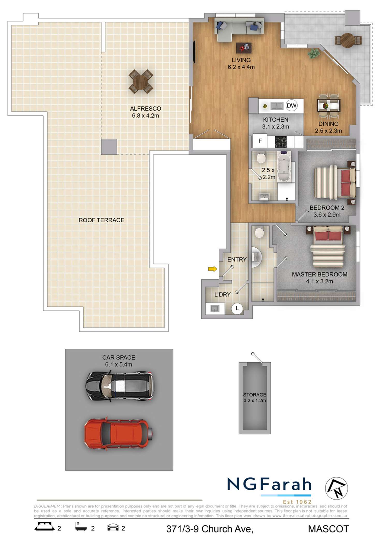 Floorplan of Homely apartment listing, 371/3-9 Church Avenue, Mascot NSW 2020