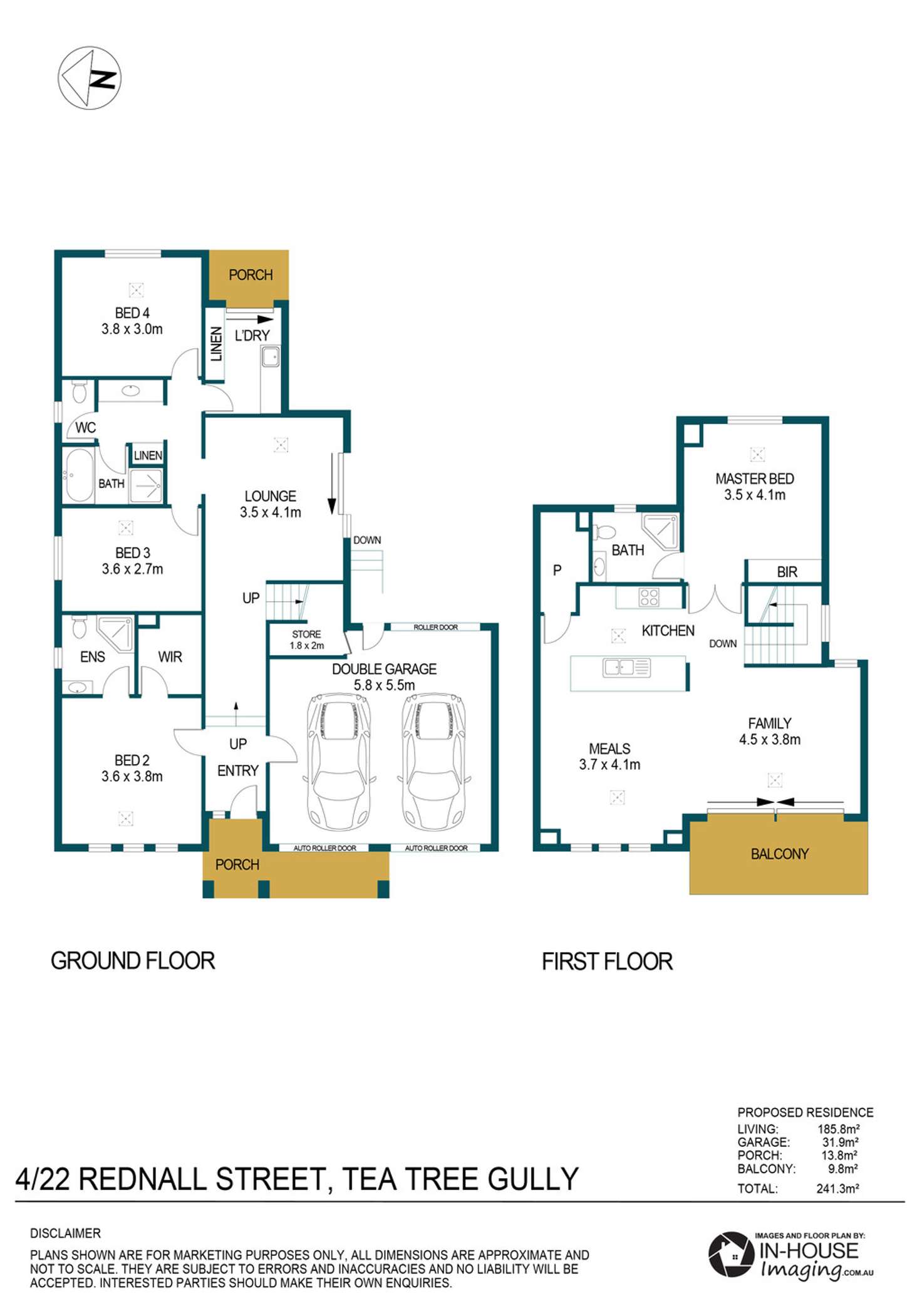 Floorplan of Homely house listing, Unit 4, 22 Rednall Street, Tea Tree Gully SA 5091