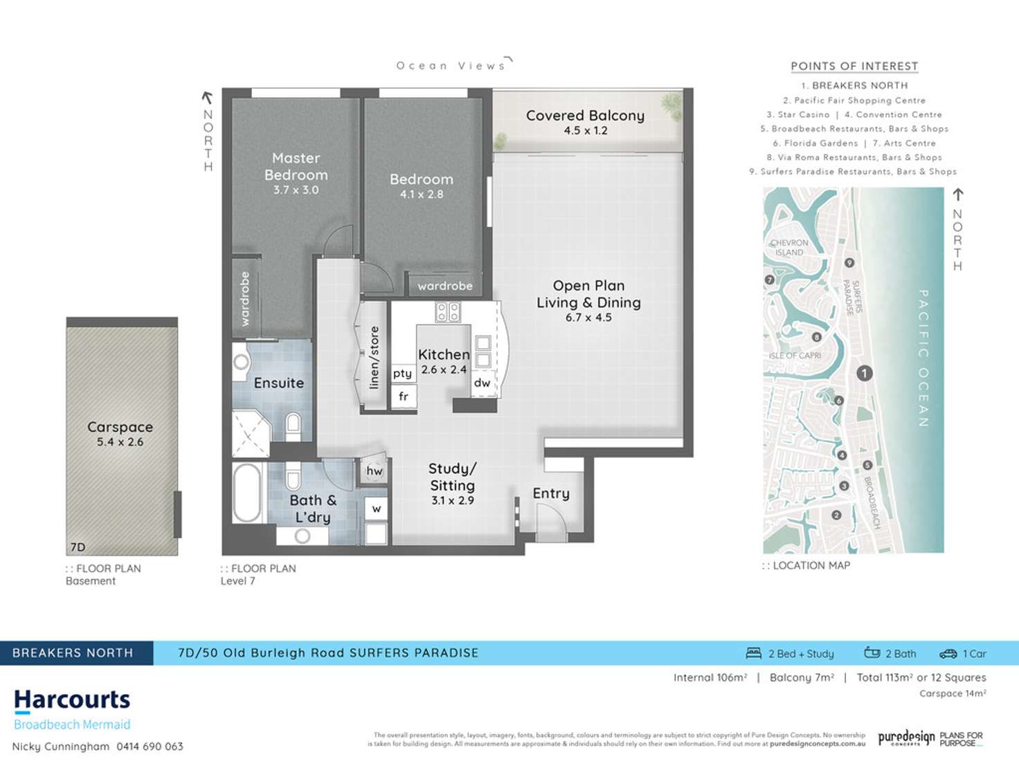 Floorplan of Homely unit listing, 7D/50 Old Burleigh Road, Surfers Paradise QLD 4217