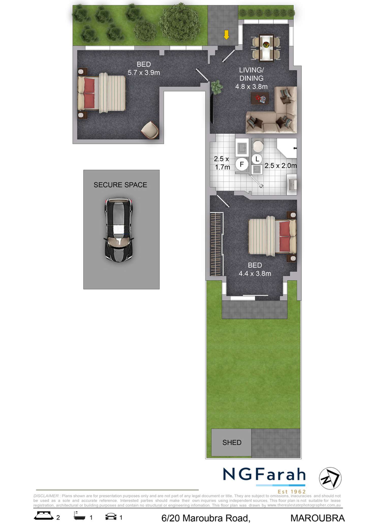 Floorplan of Homely apartment listing, 6/20-22 Maroubra Road, Maroubra NSW 2035