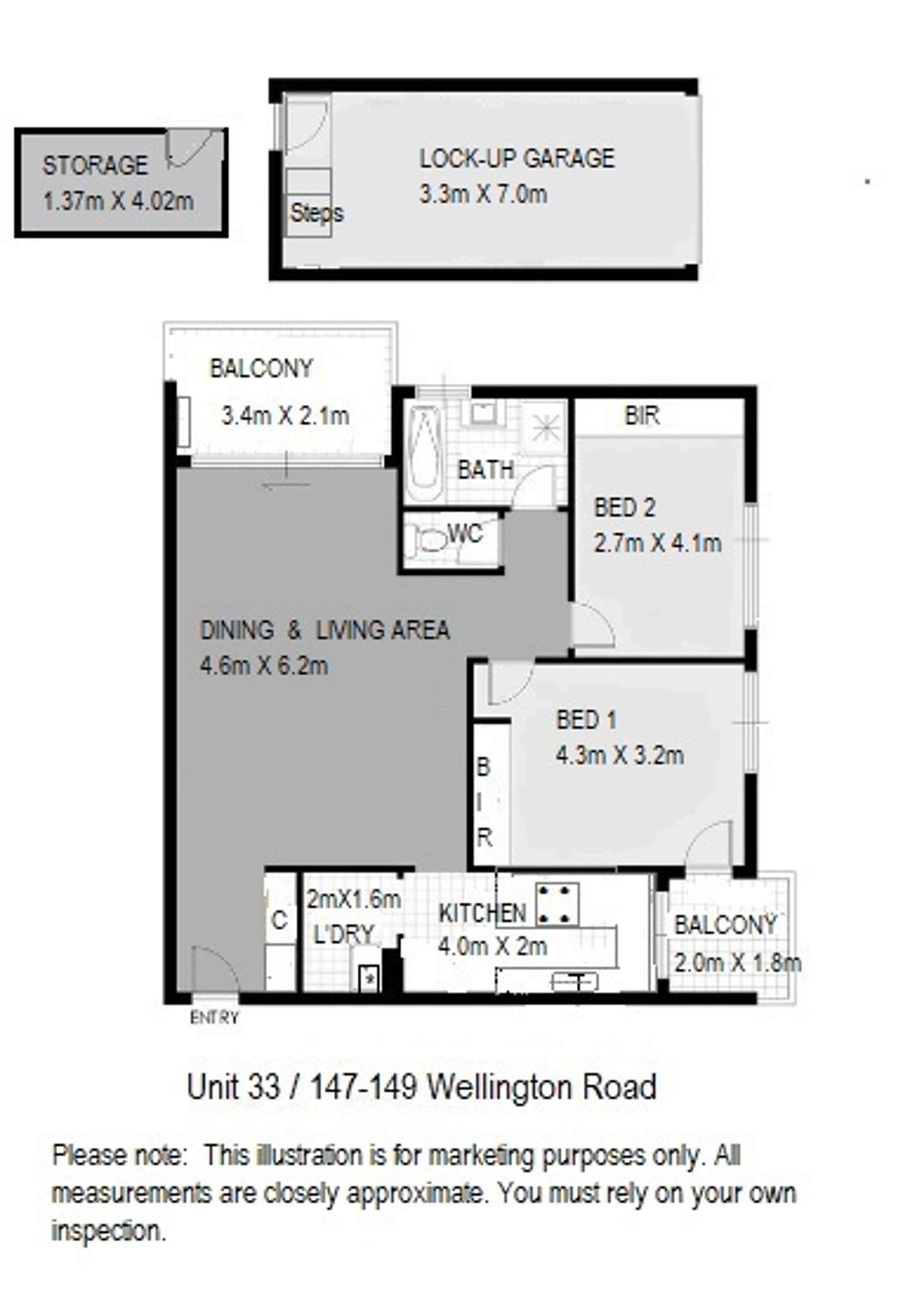Floorplan of Homely unit listing, 33/147 Wellington Road, Sefton NSW 2162