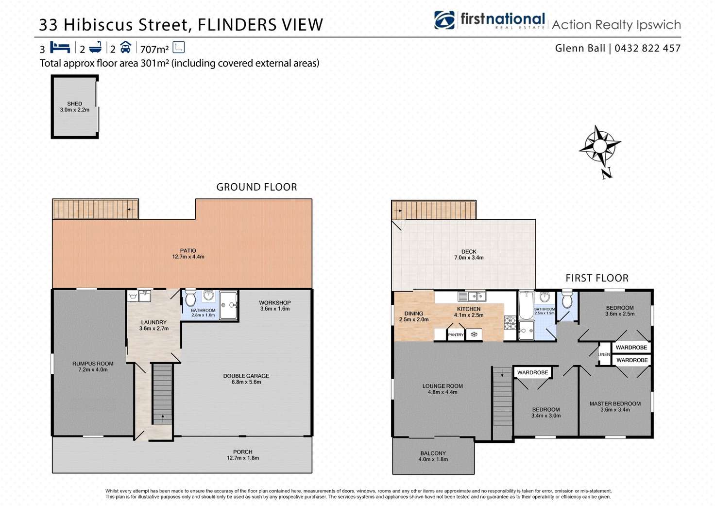 Floorplan of Homely house listing, 33 Hibiscus Street, Flinders View QLD 4305