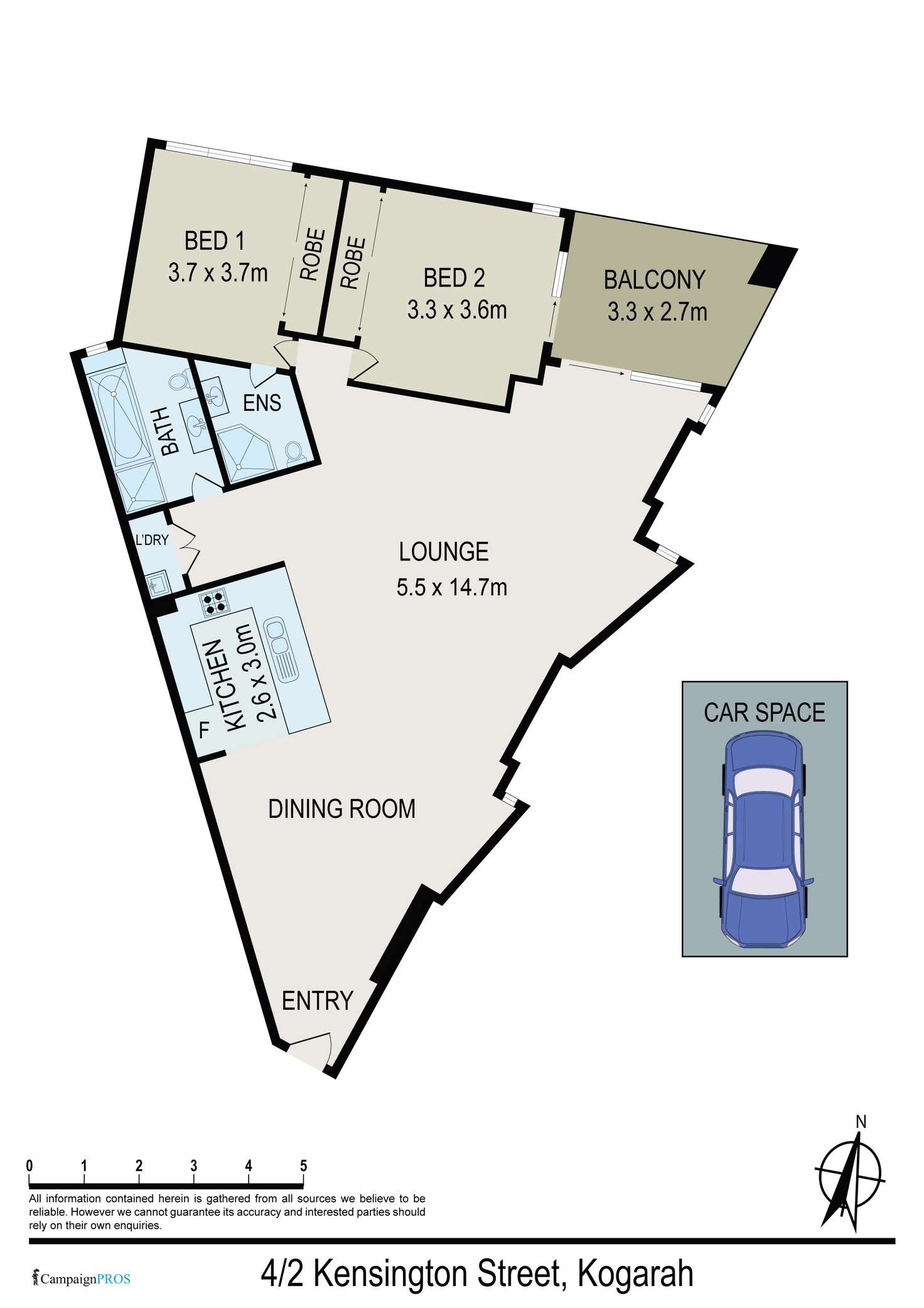 Floorplan of Homely apartment listing, 4/2 Kensington St, Kogarah NSW 2217