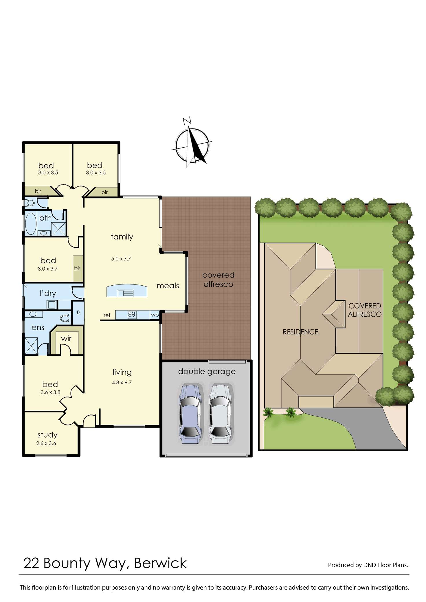 Floorplan of Homely house listing, 22 Bounty Way, Berwick VIC 3806
