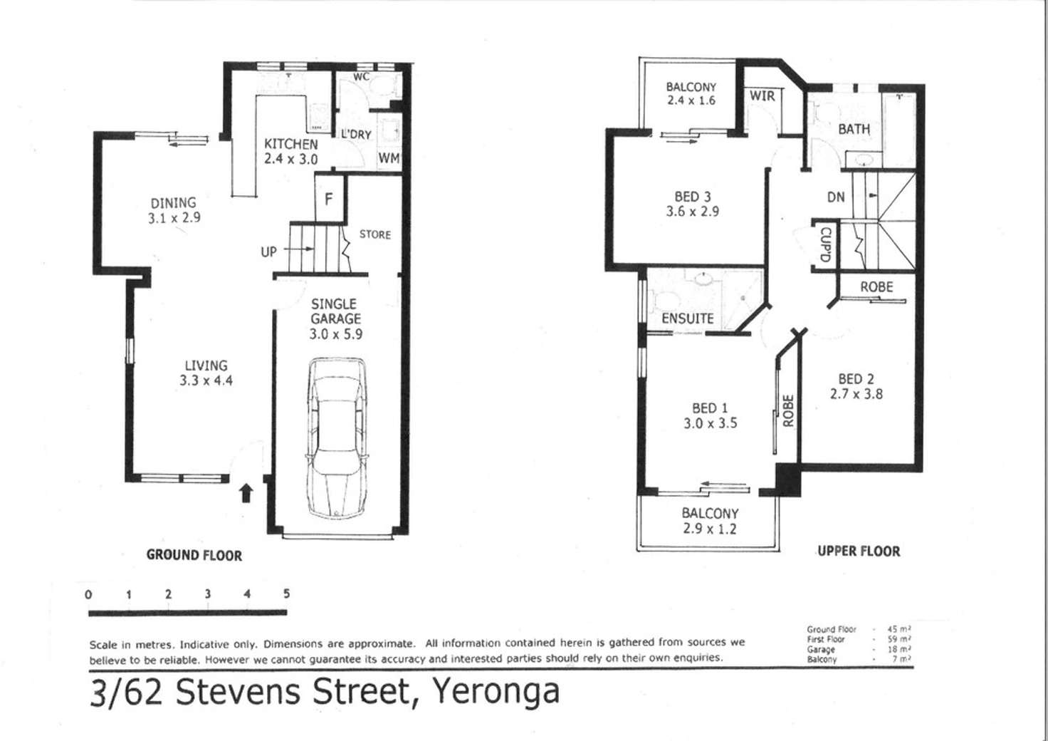 Floorplan of Homely townhouse listing, 3/62 Stevens Street, Yeronga QLD 4104