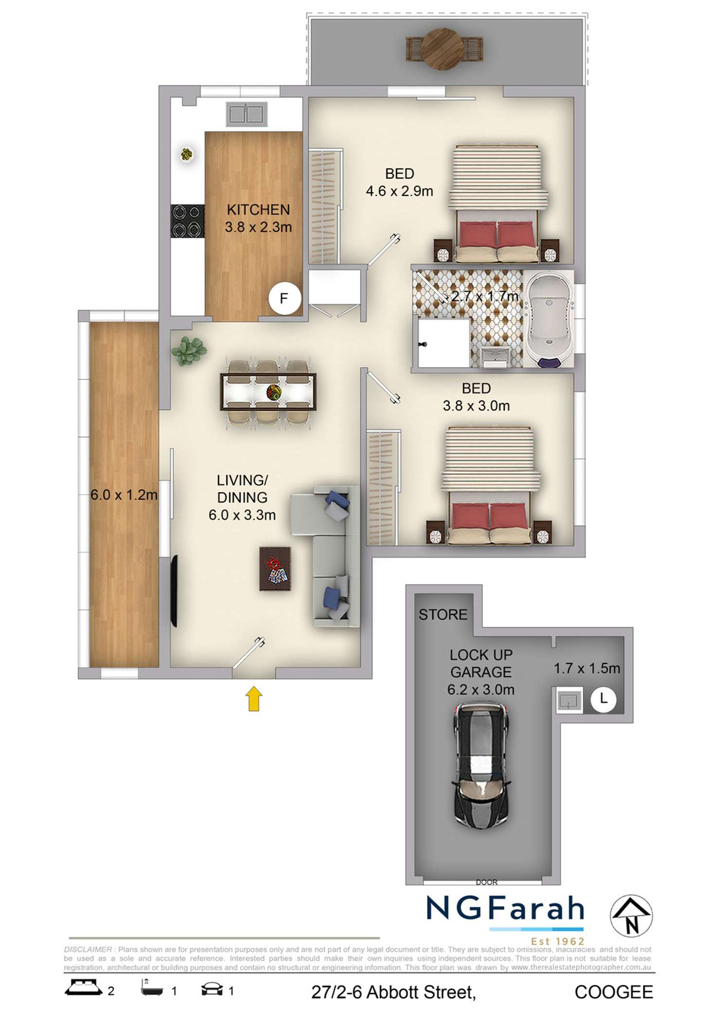 Floorplan of Homely apartment listing, 27/2-6 Abbott Street, Coogee NSW 2034