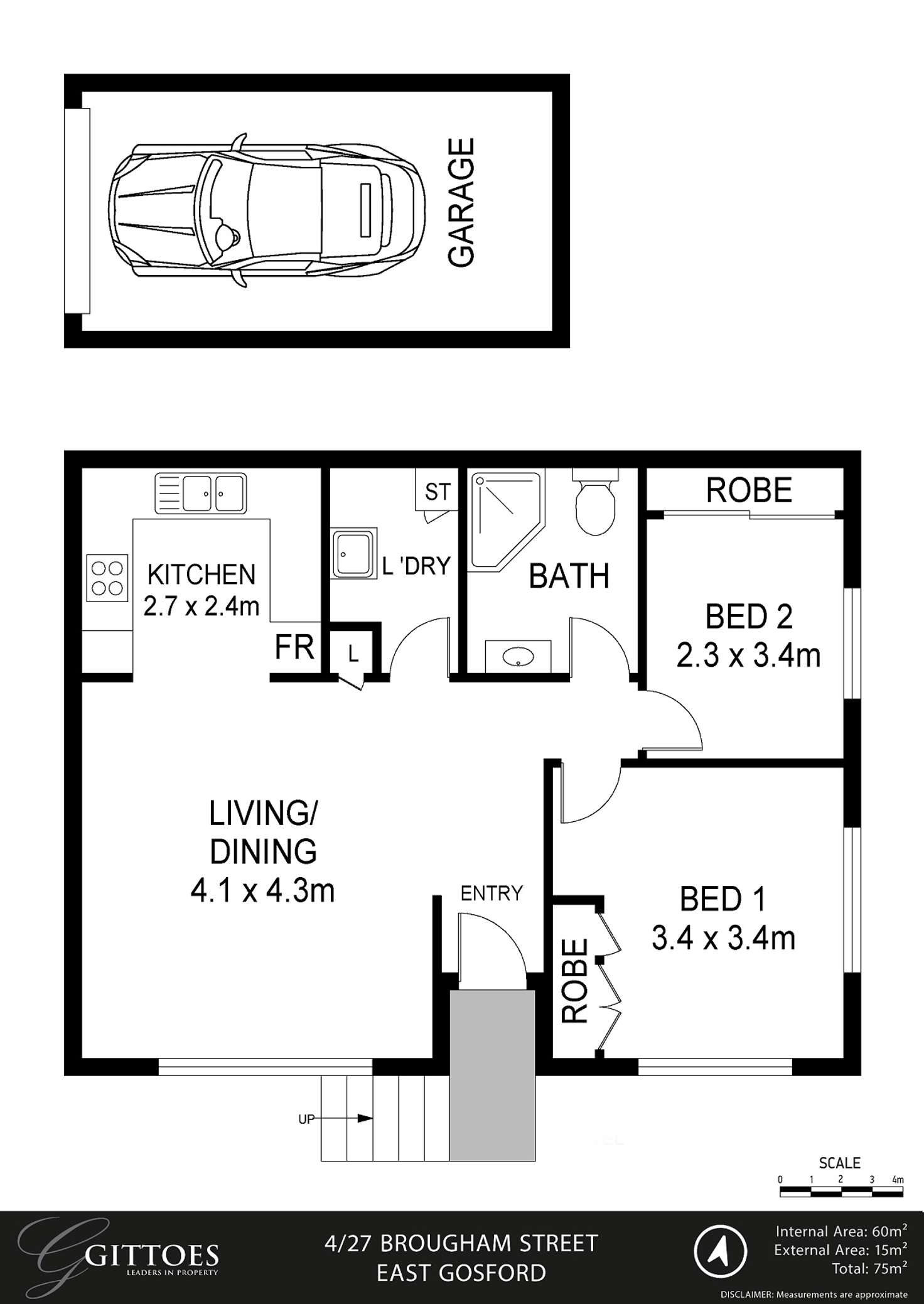 Floorplan of Homely unit listing, 4/27 Brougham Street, East Gosford NSW 2250