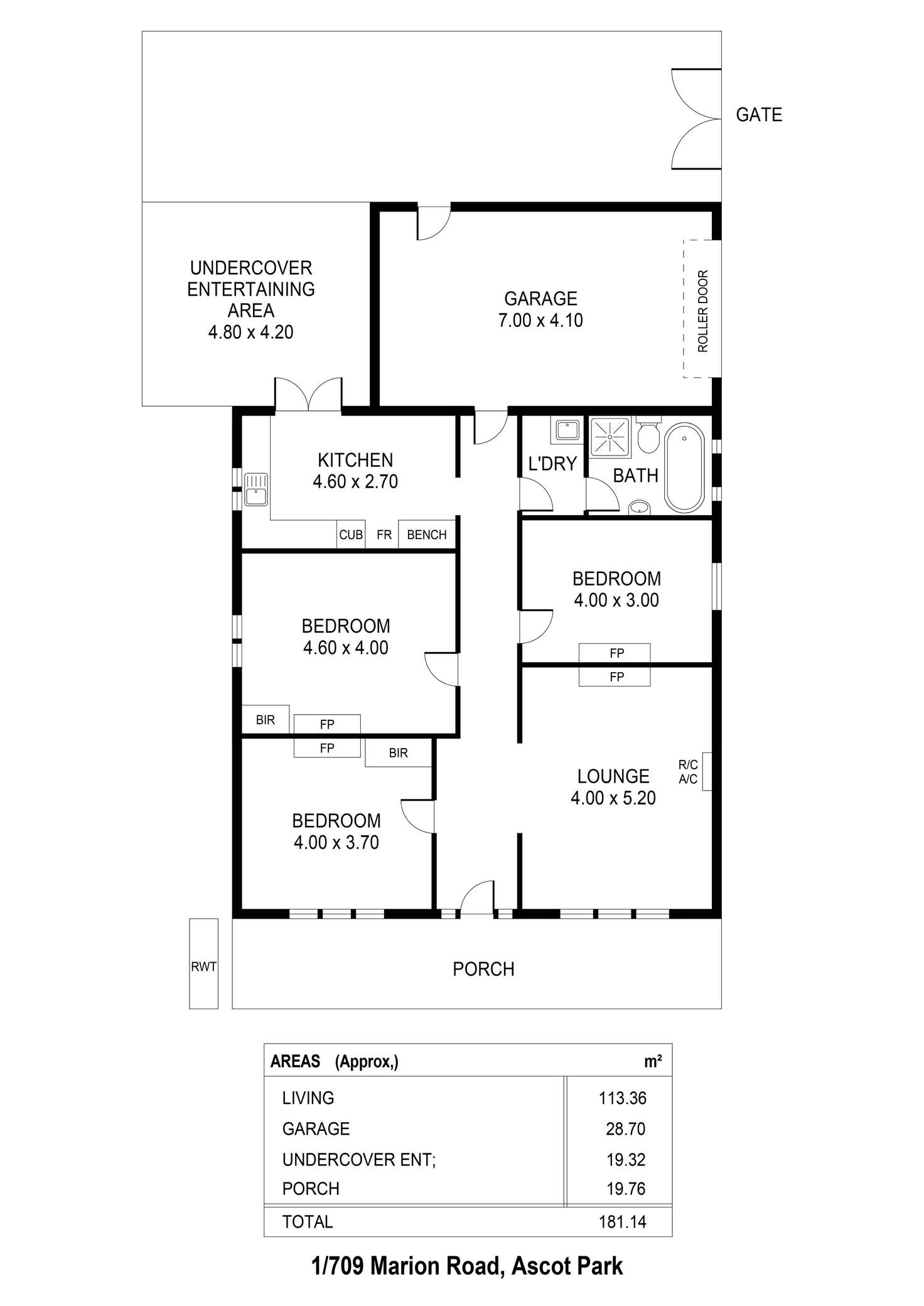 Floorplan of Homely house listing, 1/709 Marion Road, Ascot Park SA 5043