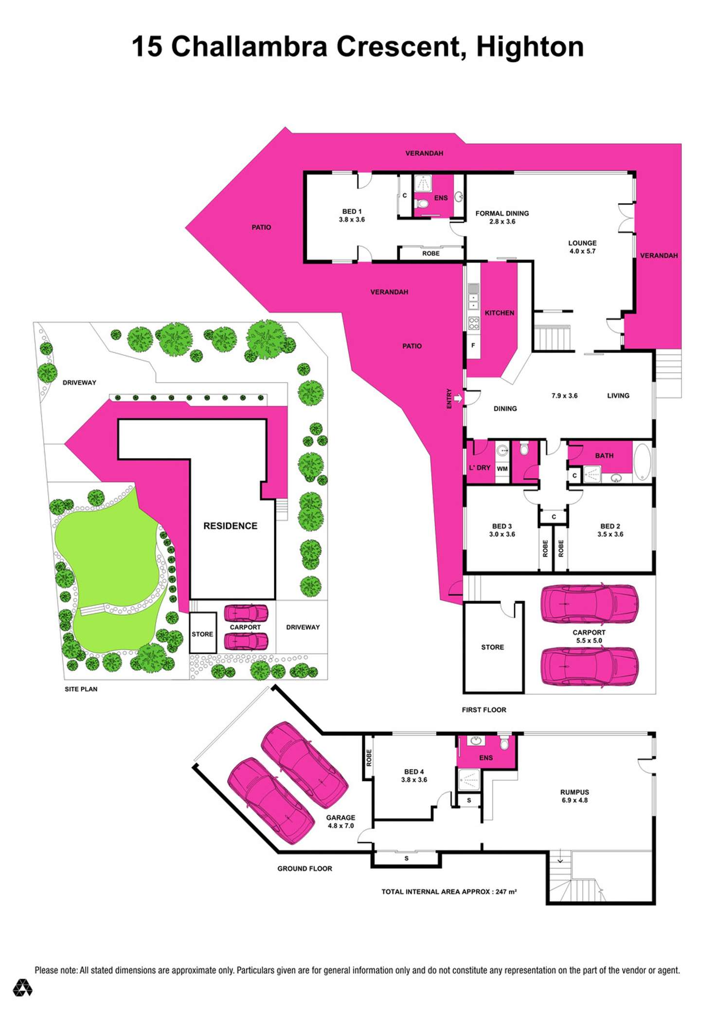Floorplan of Homely house listing, 15 Challambra Crescent, Highton VIC 3216