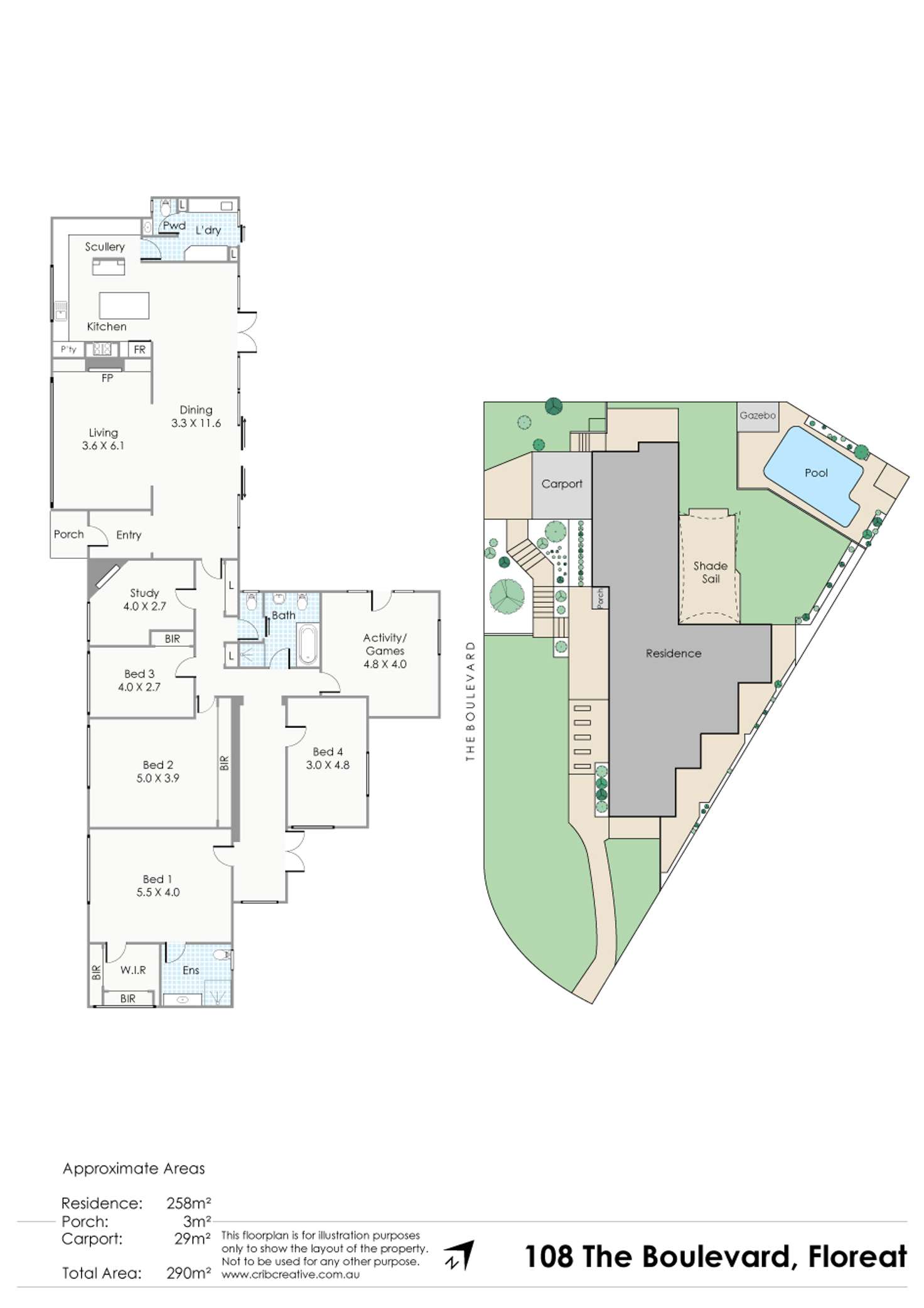 Floorplan of Homely house listing, 108 The Boulevard, Floreat WA 6014