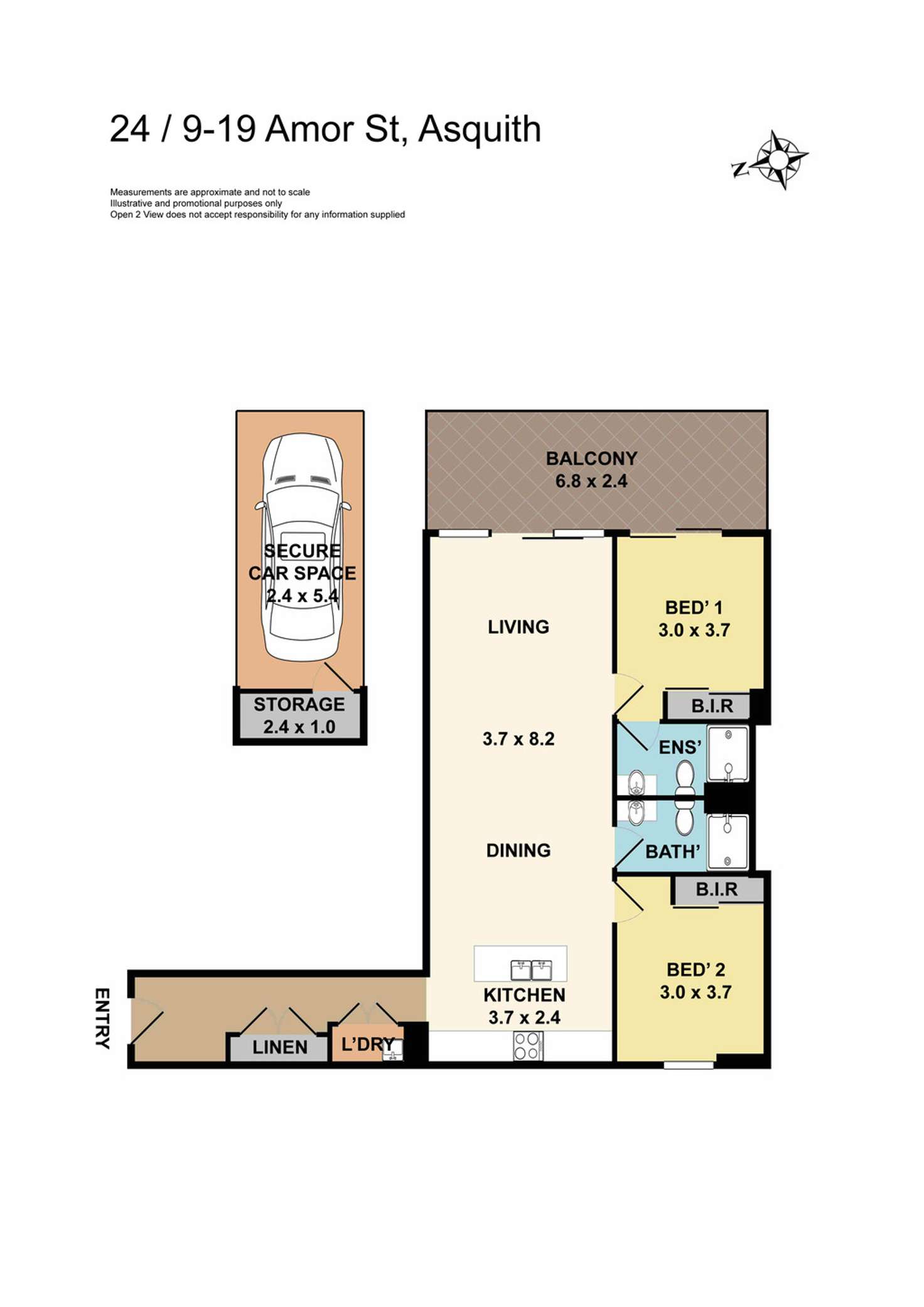 Floorplan of Homely apartment listing, 24/9-19 Amor Street, Asquith NSW 2077