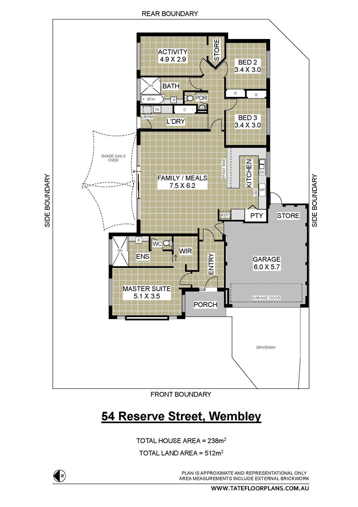 Floorplan of Homely house listing, 54A Reserve Street, Wembley WA 6014