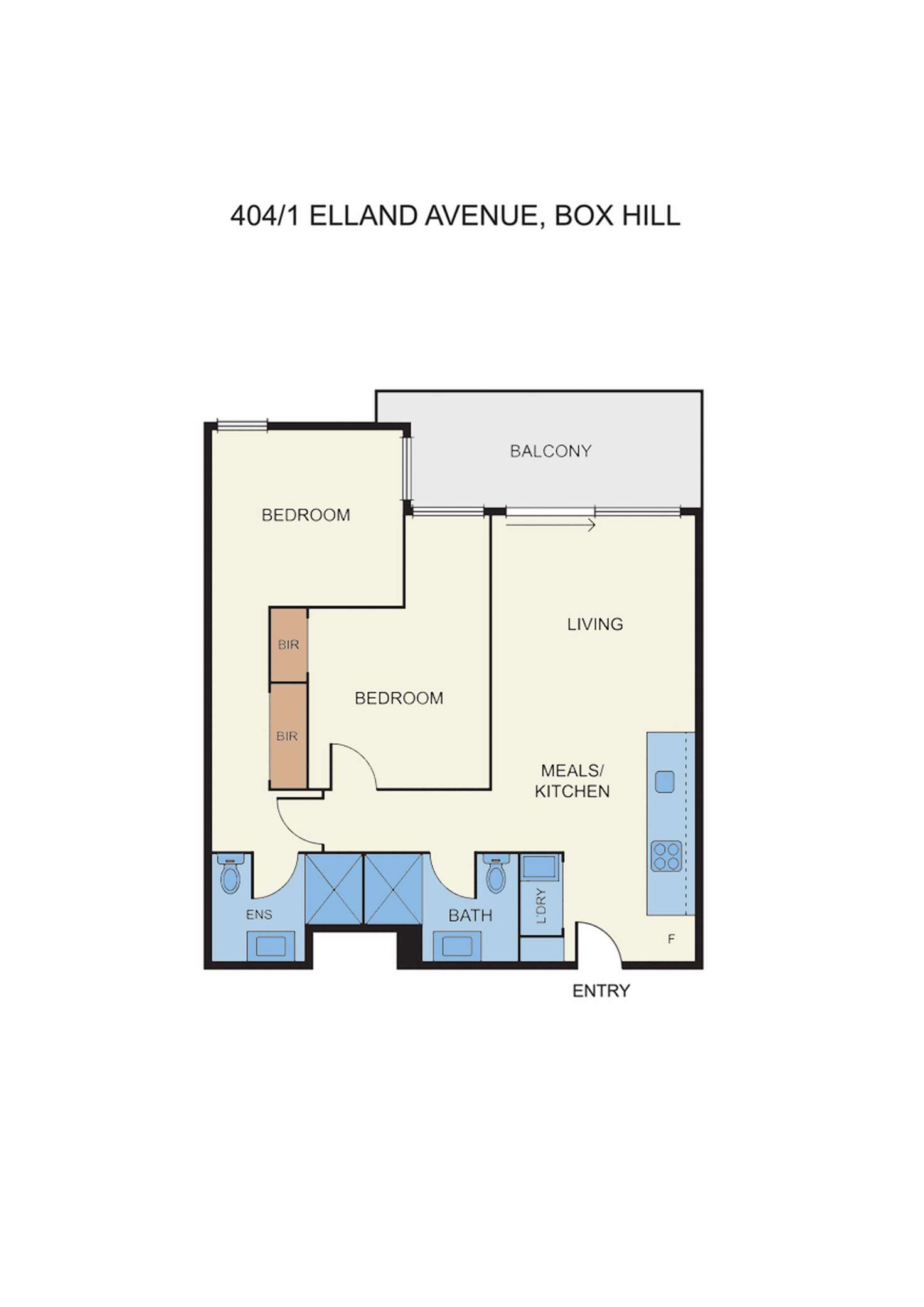 Floorplan of Homely apartment listing, 404/1 Elland Avenue, Box Hill VIC 3128