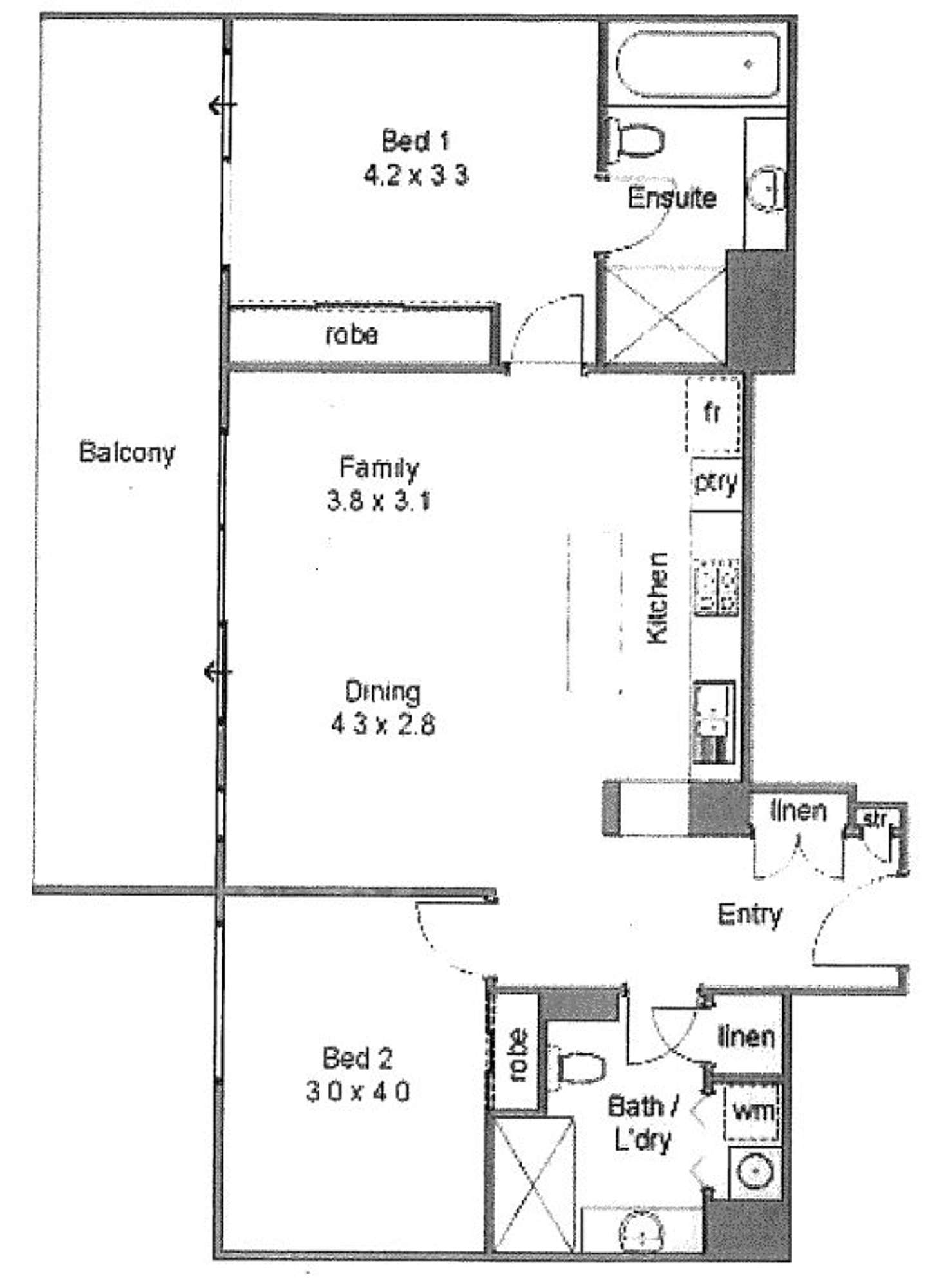Floorplan of Homely apartment listing, 1205/19 The Circus, Burswood WA 6100
