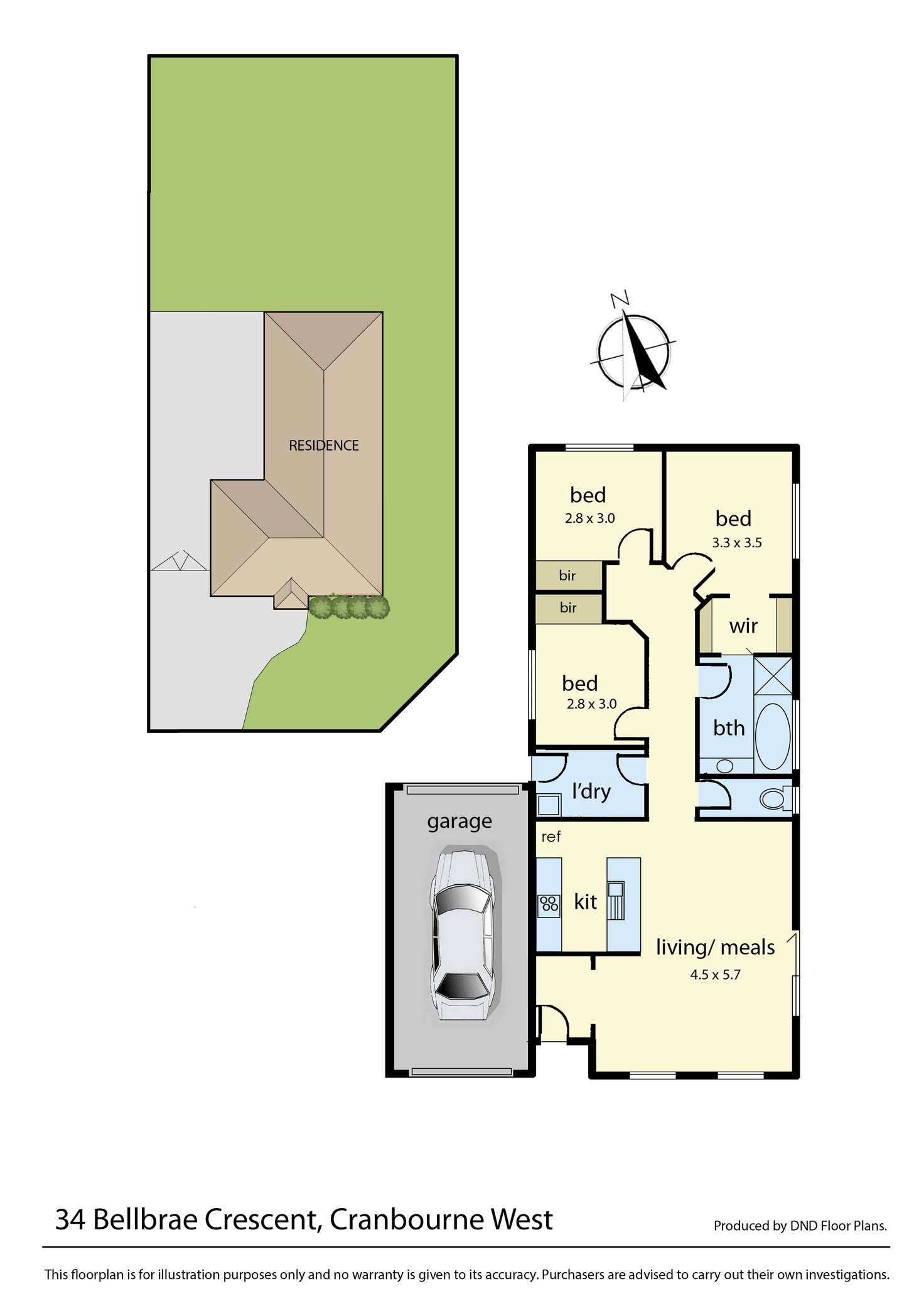 Floorplan of Homely house listing, 34 Bellbrae Crescent, Cranbourne West VIC 3977