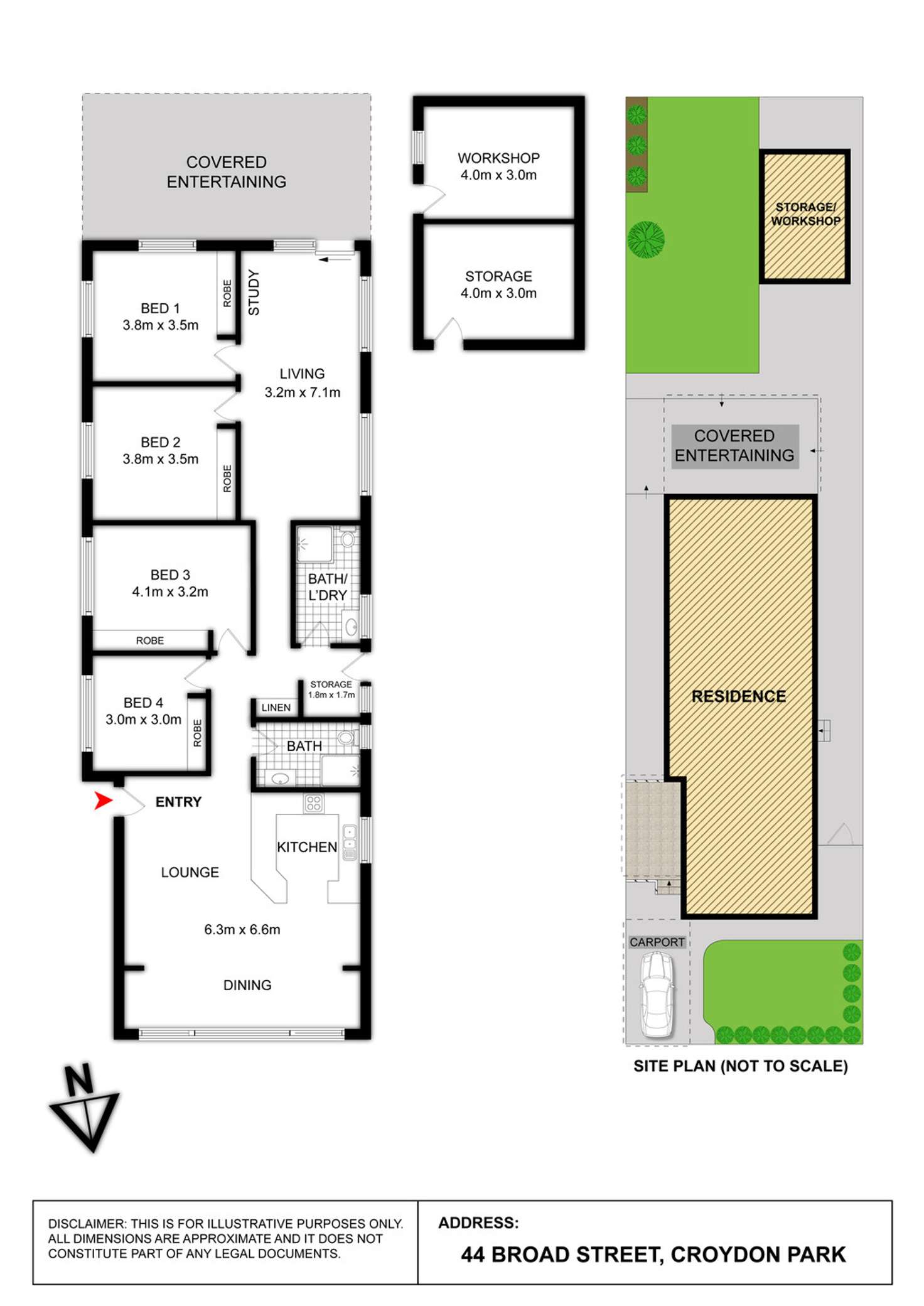 Floorplan of Homely house listing, 44 Broad Street, Croydon Park NSW 2133