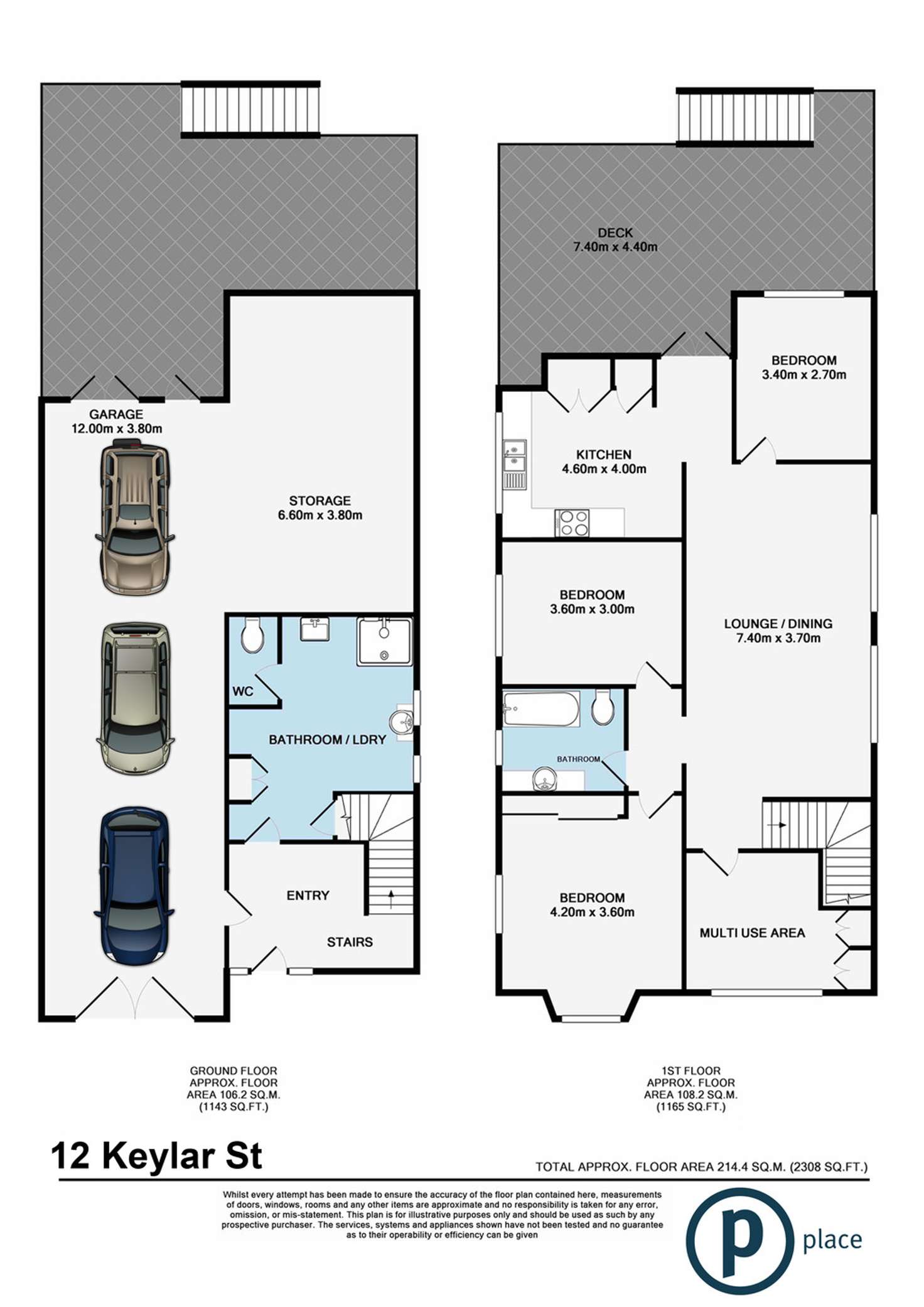Floorplan of Homely house listing, 12 Keylar Street, Mitchelton QLD 4053