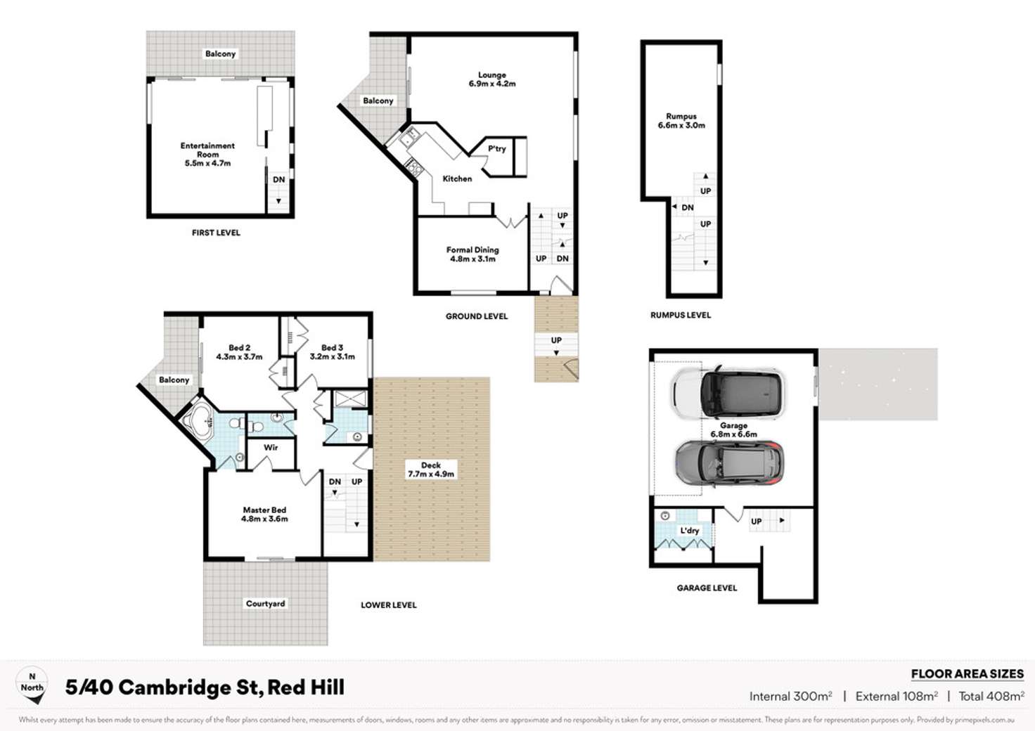 Floorplan of Homely townhouse listing, 5/40 Cambridge Street, Red Hill QLD 4059