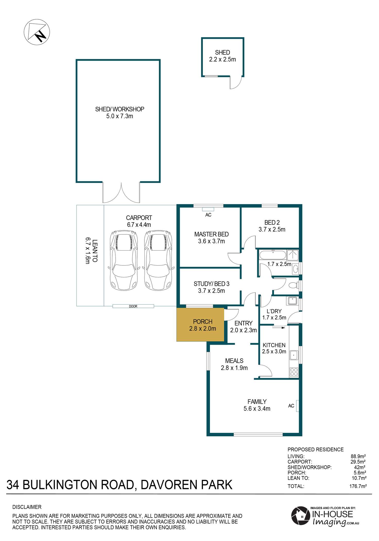 Floorplan of Homely house listing, 34 Bulkington Road, Davoren Park SA 5113