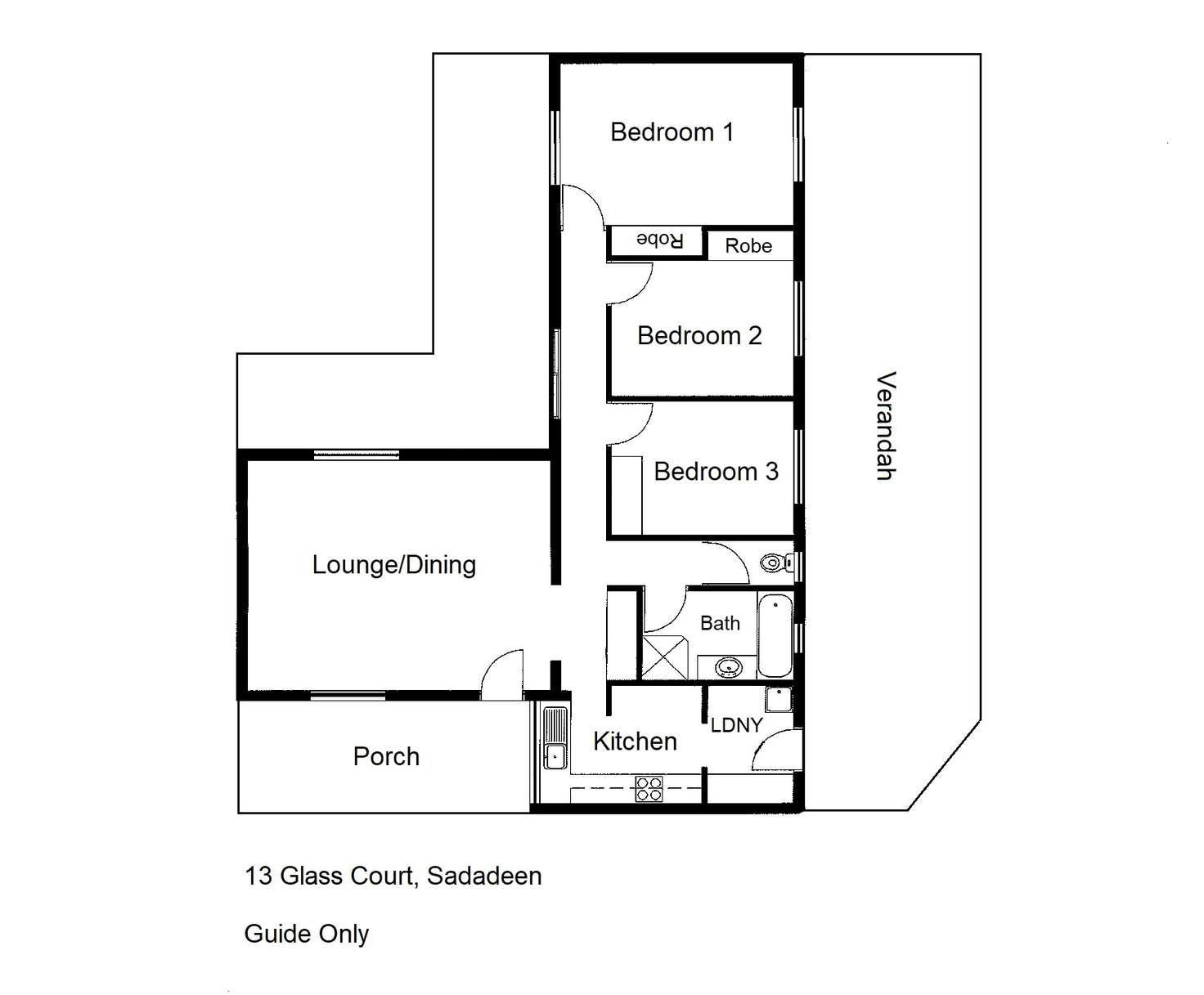 Floorplan of Homely house listing, 13 Glass Court, Sadadeen NT 870