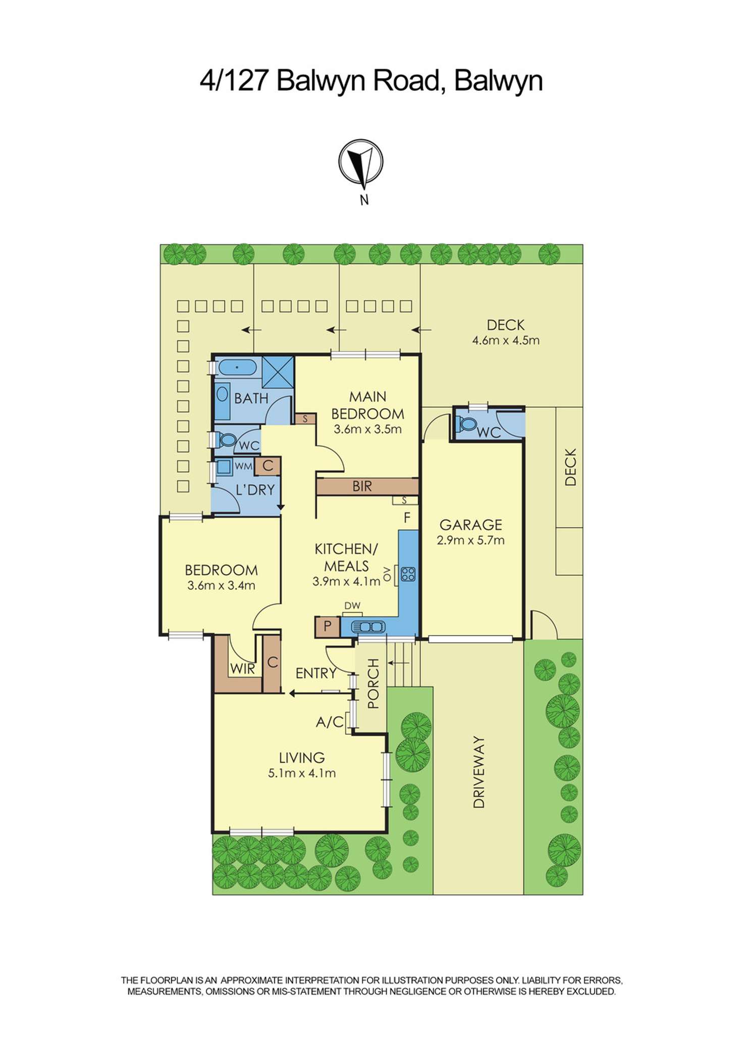 Floorplan of Homely unit listing, 4/127 Balwyn Road, Balwyn VIC 3103