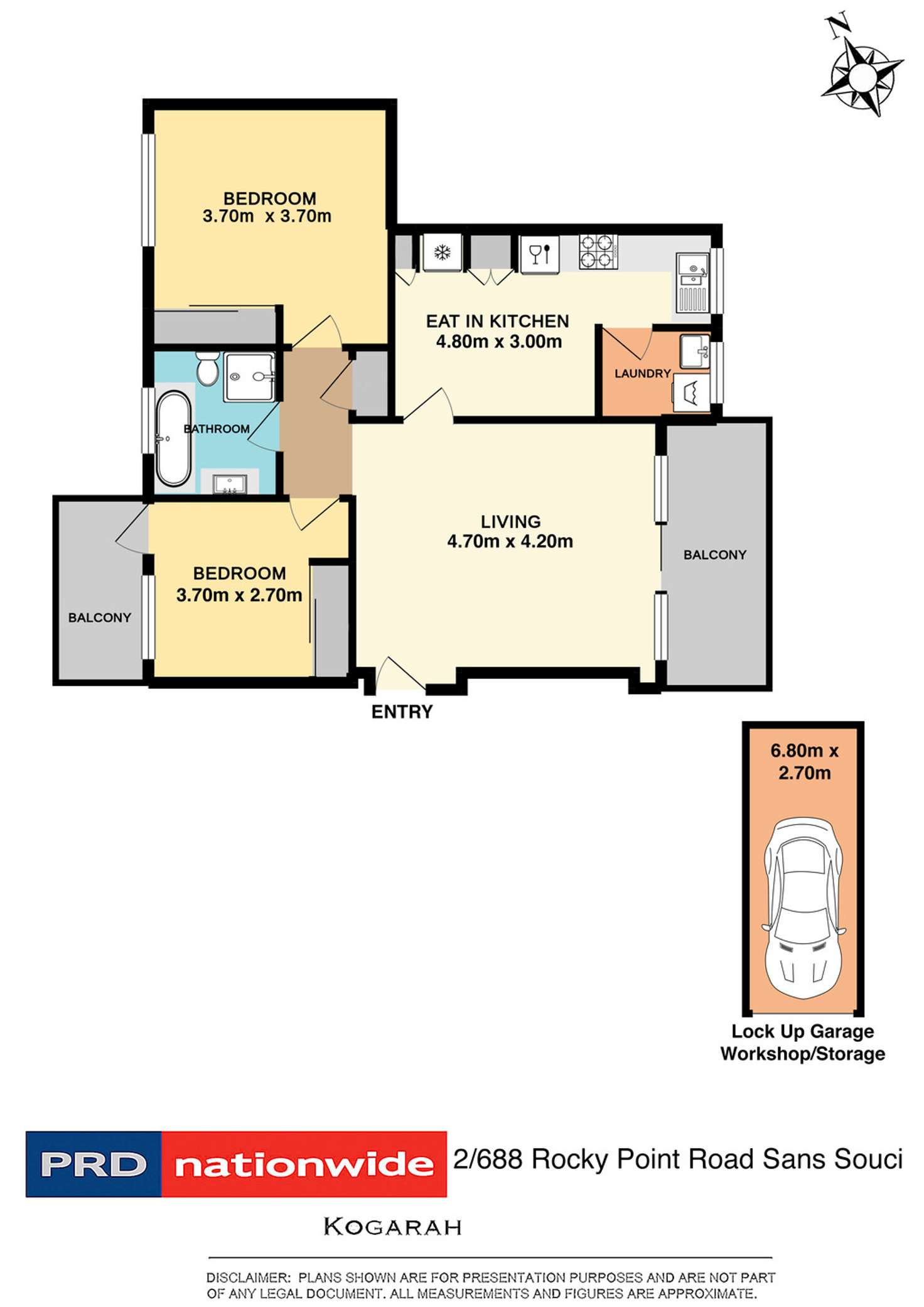 Floorplan of Homely unit listing, 2/688 Rocky Point Road, Sans Souci NSW 2219